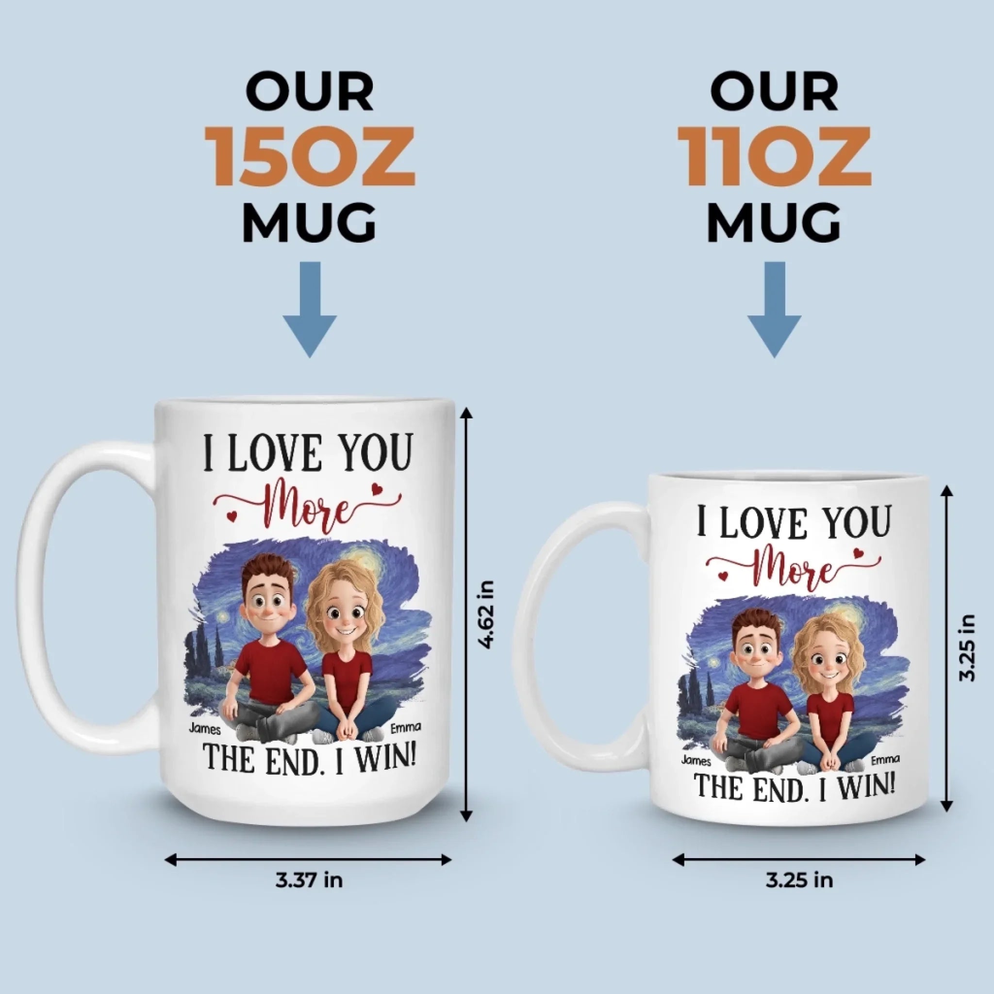 Custom Mug - Personalized Anniversary Wedding Gifts For Husband And Wife, Him And Her - Side By Side Feels Right