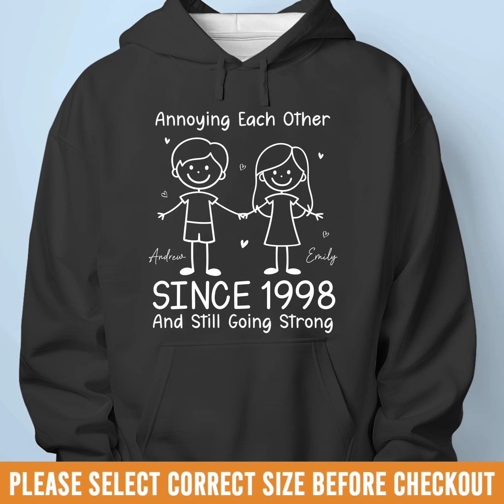Custom Unisex T-shirt, Premium T-shirt, Hoodie - Personalized Anniversary Wedding Gifts For Husband And Wife, Him And Her - Our Hearts Stay Aligned