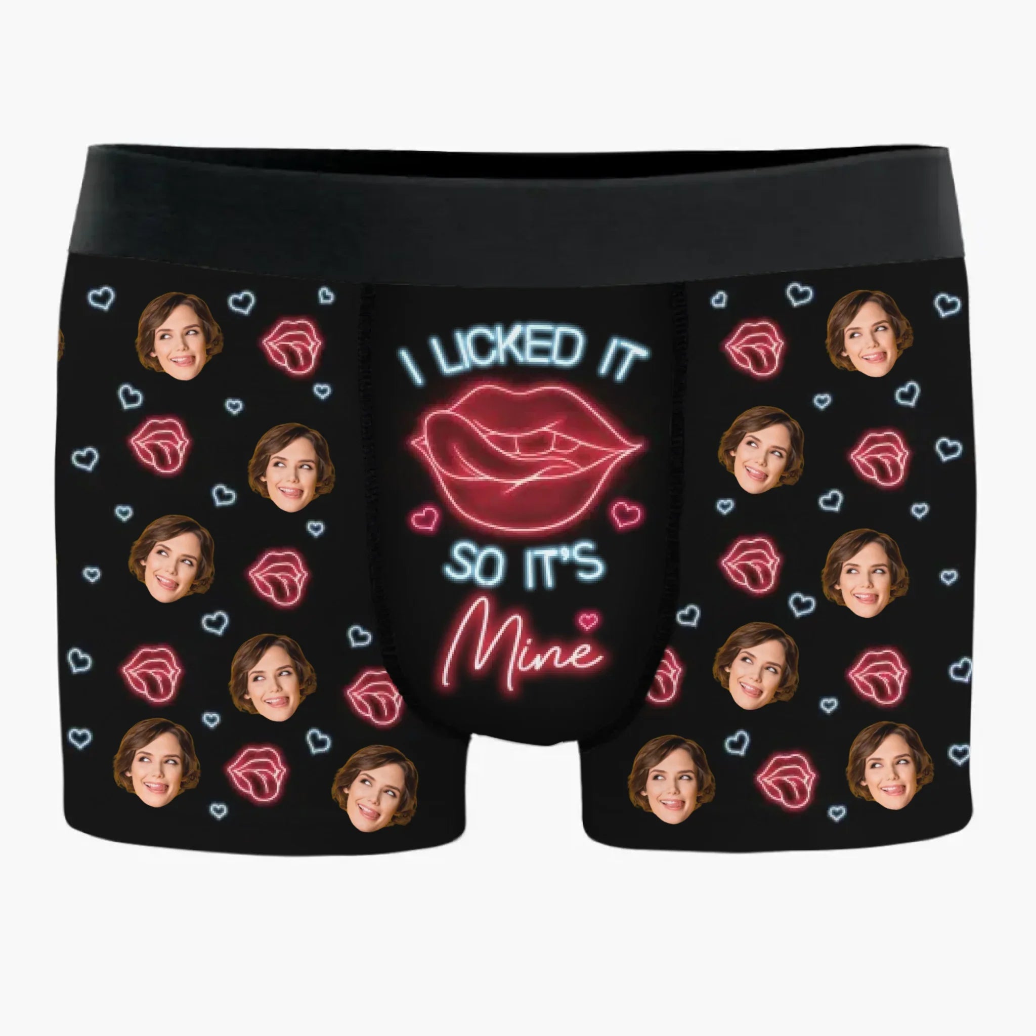 Custom Photo Boxer Briefs, Men's Boxers - Personalized Anniversary Wedding Gifts For Husband And Wife, Him And Her - Love Lives In Us