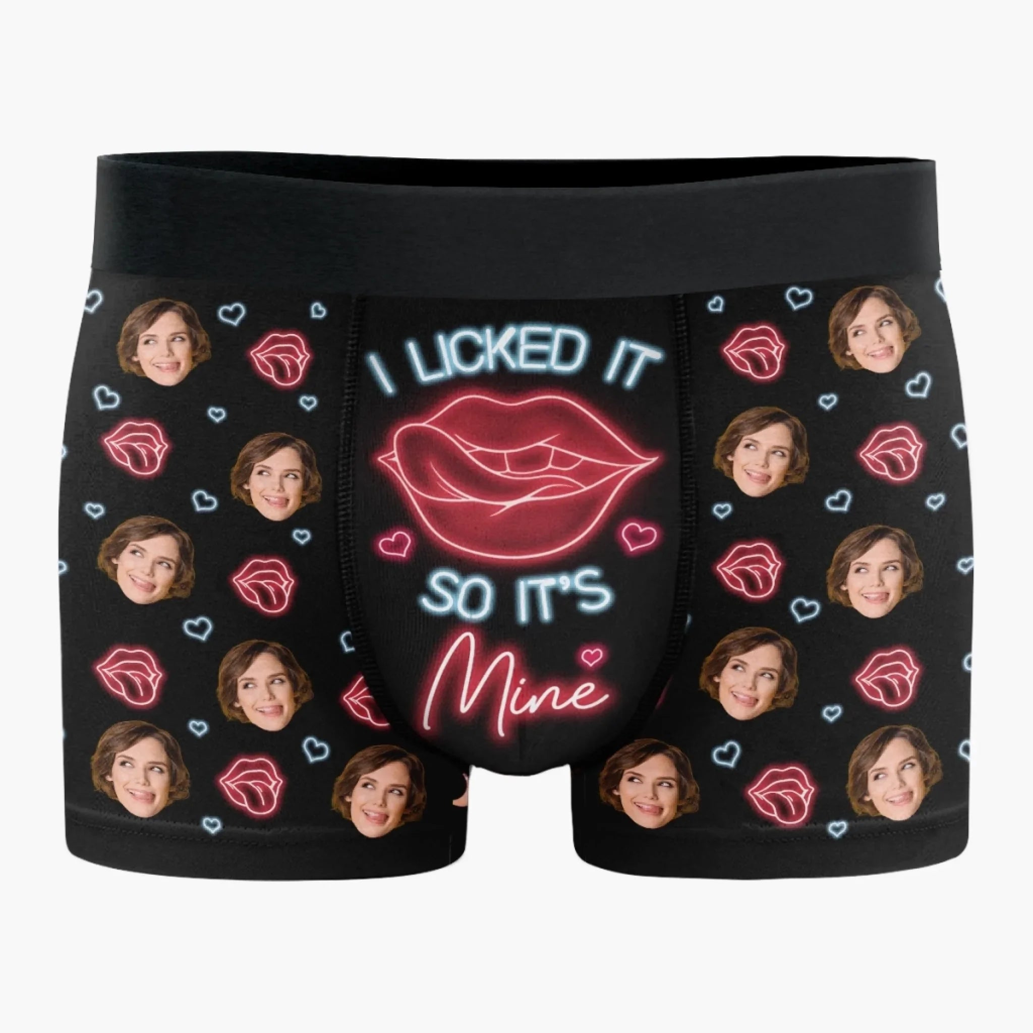 Custom Photo Boxer Briefs, Men's Boxers - Personalized Anniversary Wedding Gifts For Husband And Wife, Him And Her - Love Lives In Us