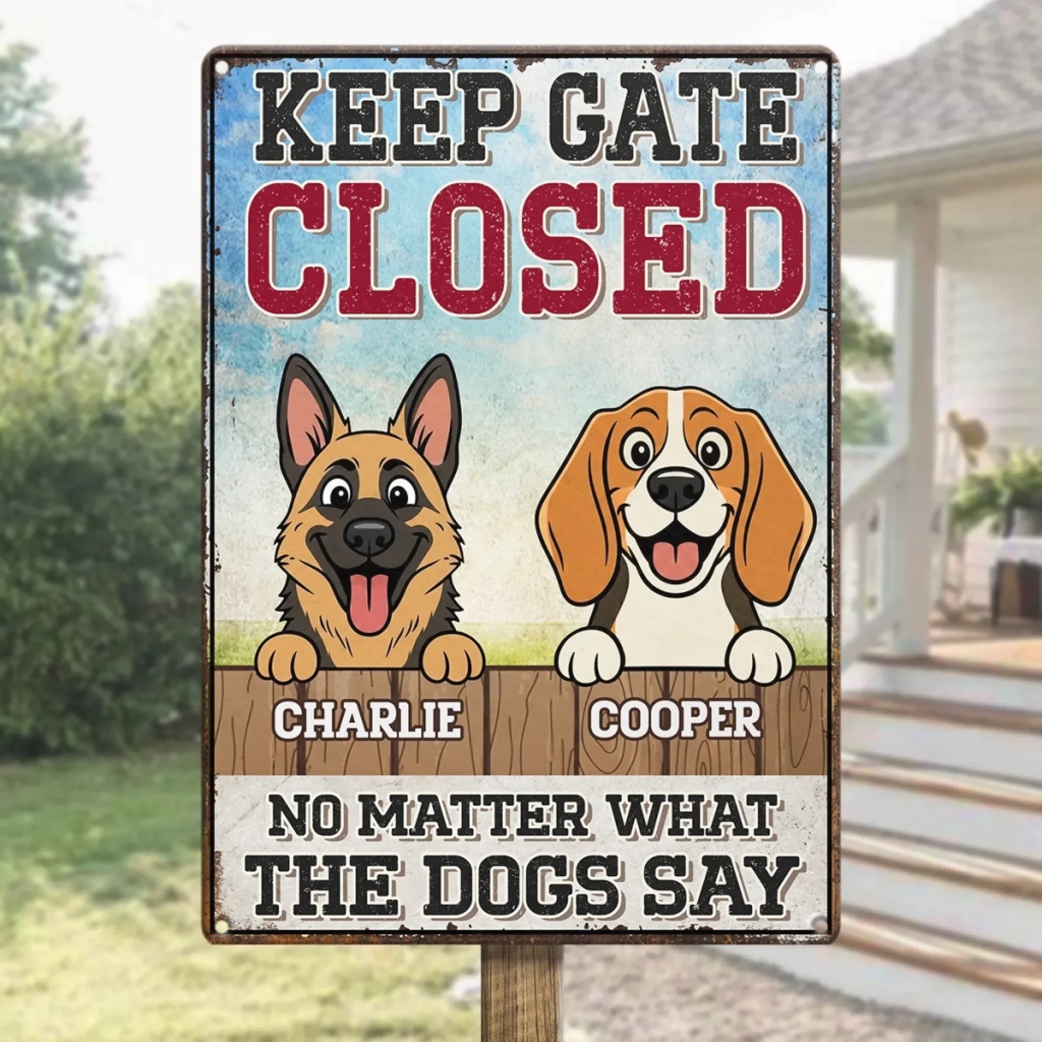 Custom Home Decor Metal Sign - Personalized  Birthday Gifts For Dog Lovers, Dog Dad And Mom - Love Made Of Fur