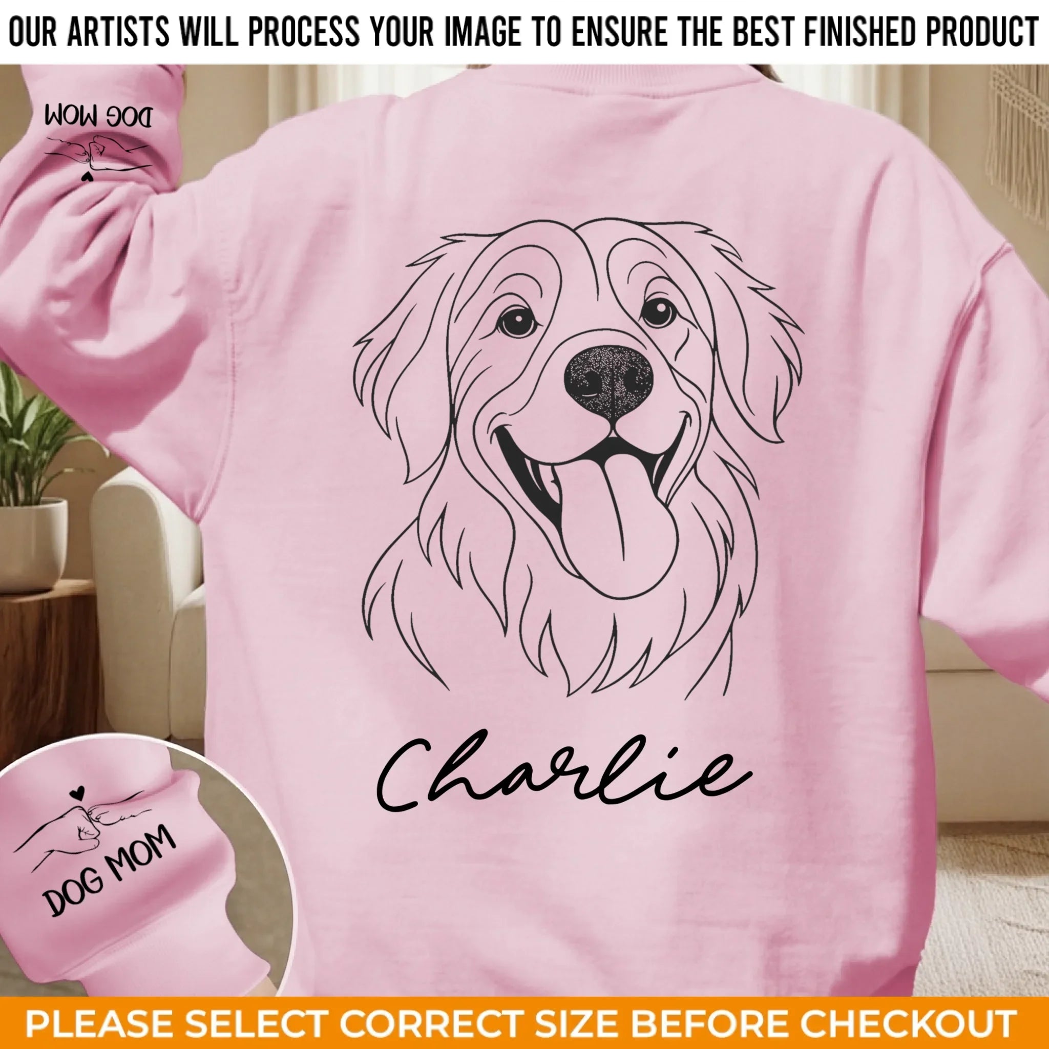 Custom Photo Unisex Sweatshirt, Hoodie With Design On Sleeve - Personalized Birthday Gifts For Dog Lovers, Dog Dad And Mom - Forever My Fur Baby