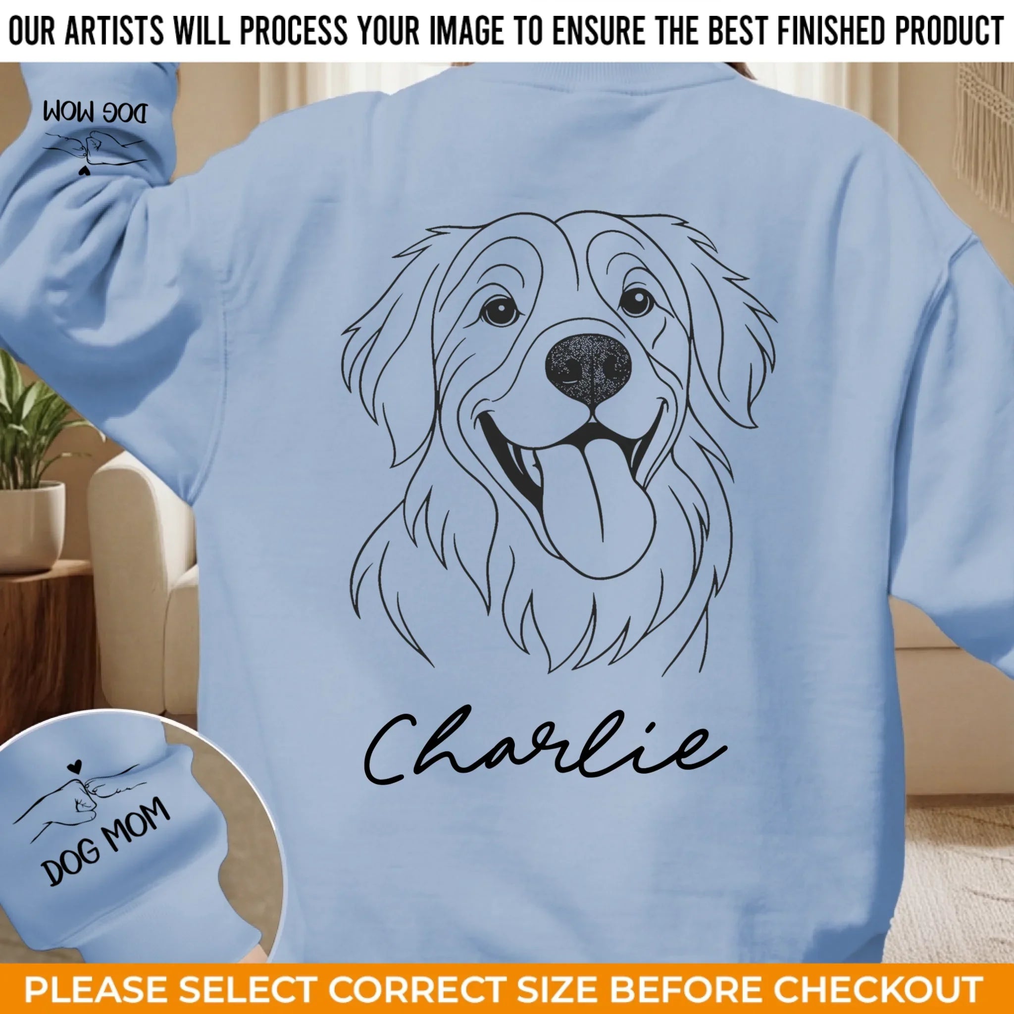 Custom Photo Unisex Sweatshirt, Hoodie With Design On Sleeve - Personalized Birthday Gifts For Dog Lovers, Dog Dad And Mom - Forever My Fur Baby