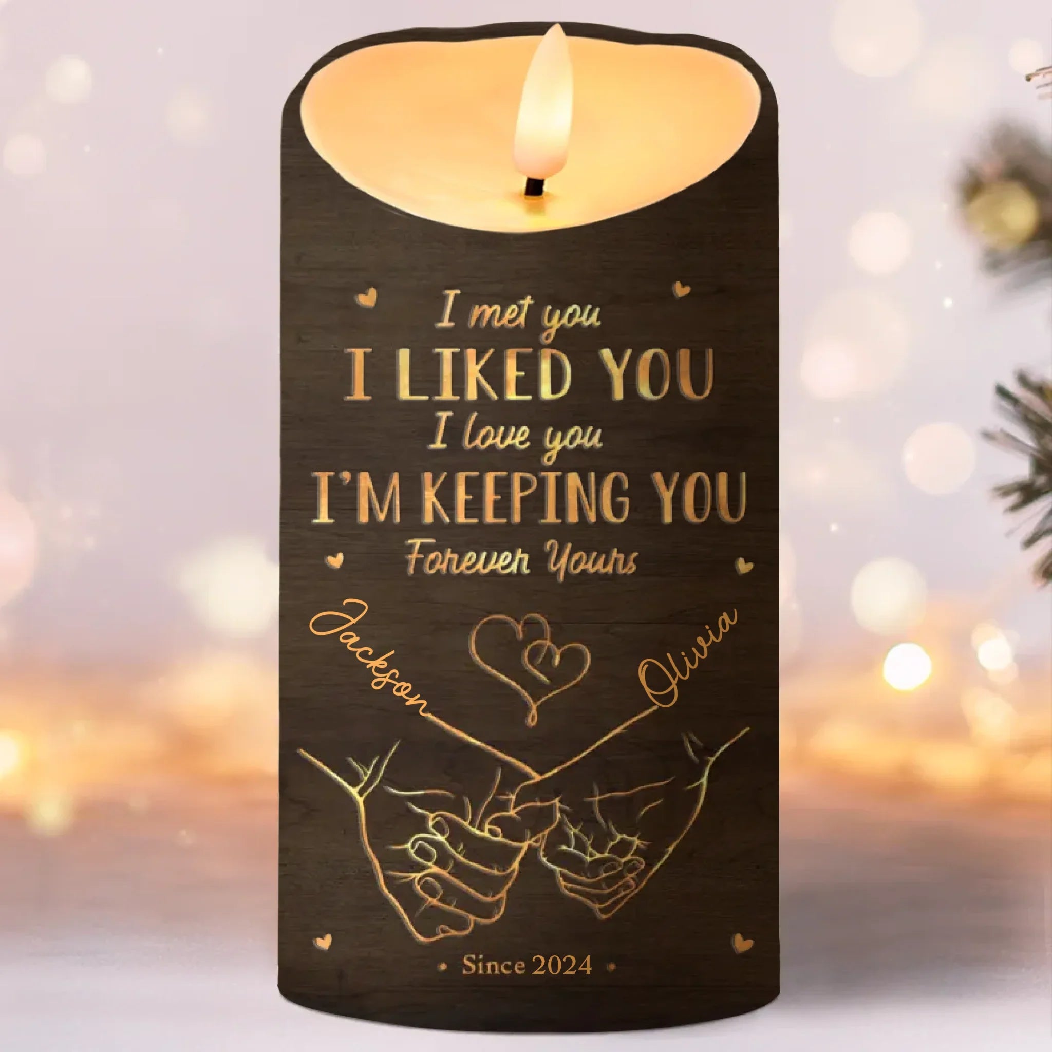 With You, I’m Never Lost - Couple Personalized Custom LED Candle - Christmas Gift For Husband Wife, Anniversary