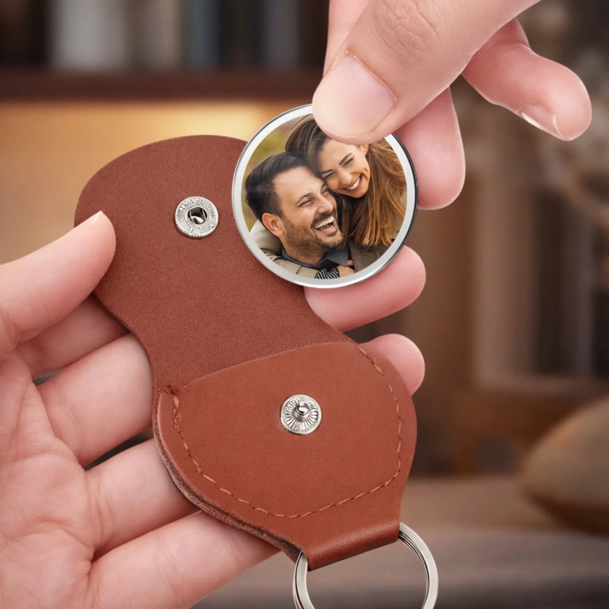 Custom Photo A Little Hug Goes A Long Way - Couple Personalized Custom Pocket Hug - Gift For Husband Wife, Anniversary