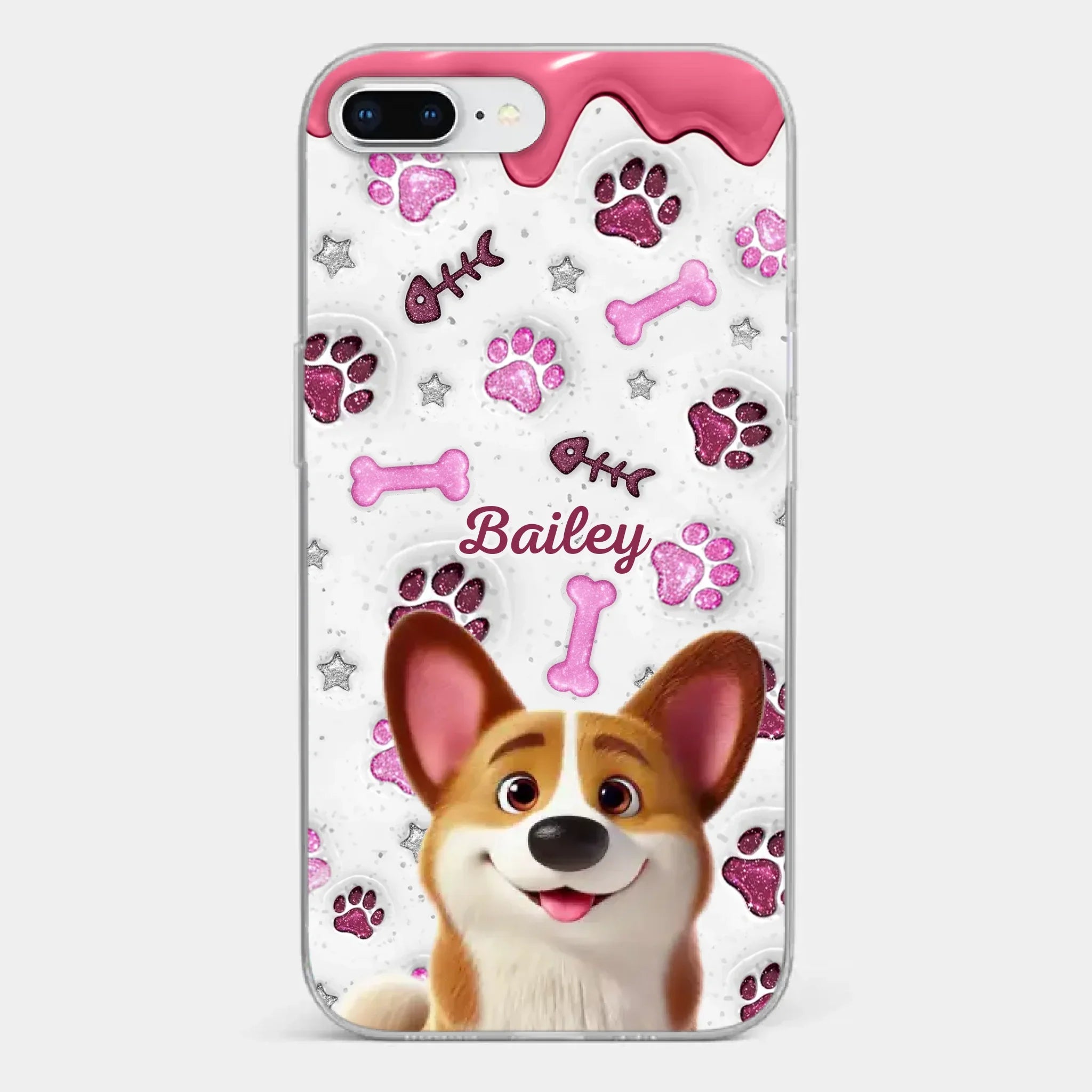Custom Clear Phone Case - Personalized Christmas Birthday Gifts For Dog Cat Lovers, Dog Dad And Mom, Cat Owners - Pets Turn Houses Into Homes