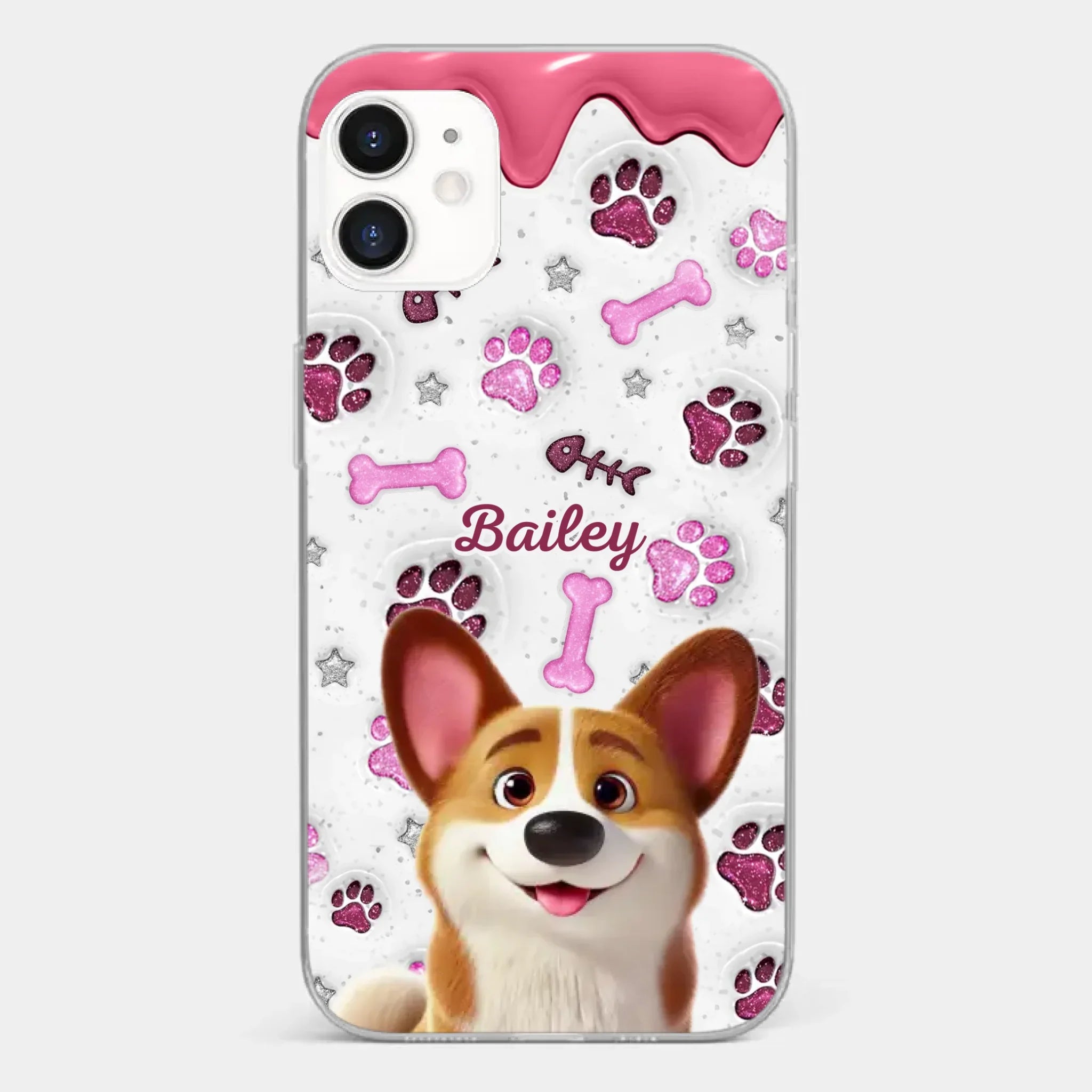 Custom Clear Phone Case - Personalized Christmas Birthday Gifts For Dog Cat Lovers, Dog Dad And Mom, Cat Owners - Pets Turn Houses Into Homes