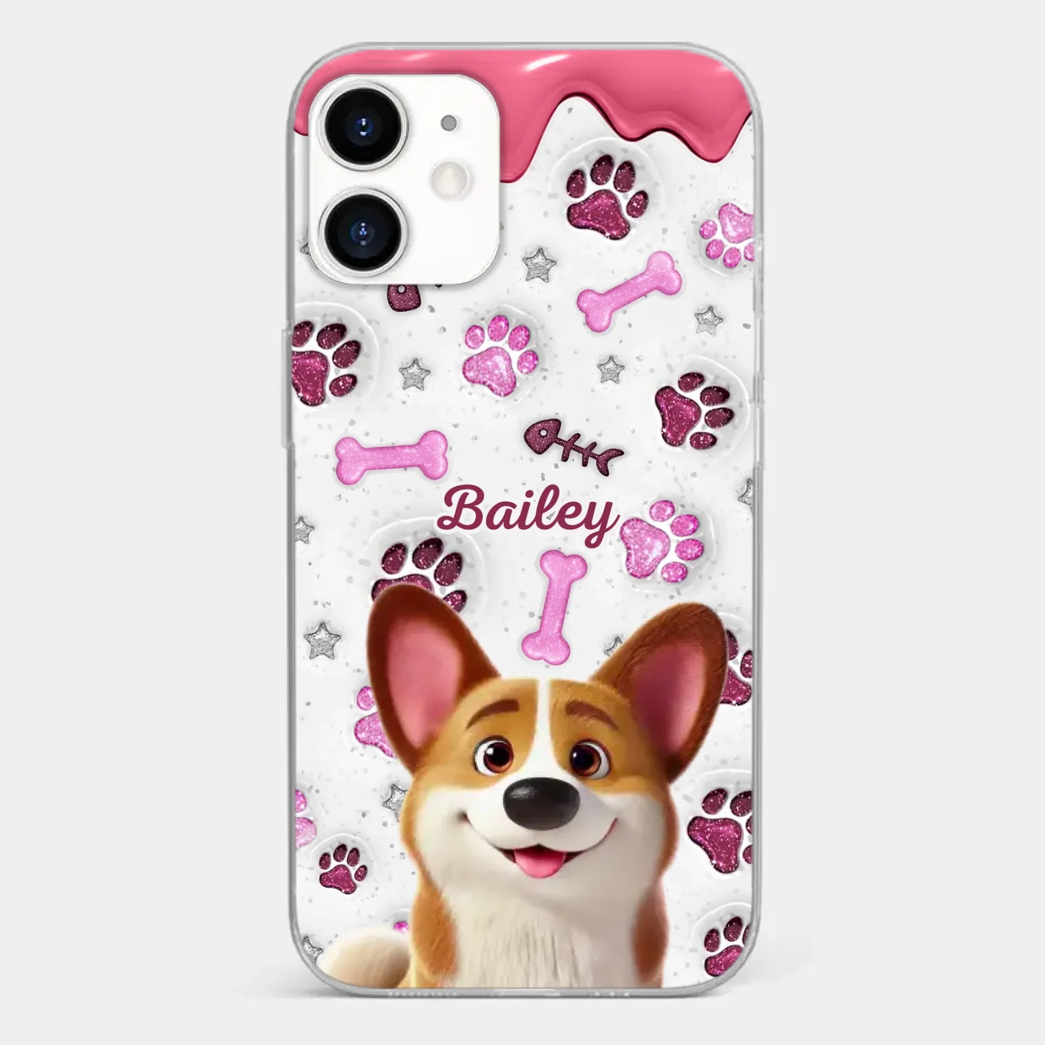Custom Clear Phone Case - Personalized Christmas Birthday Gifts For Dog Cat Lovers, Dog Dad And Mom, Cat Owners - Pets Turn Houses Into Homes