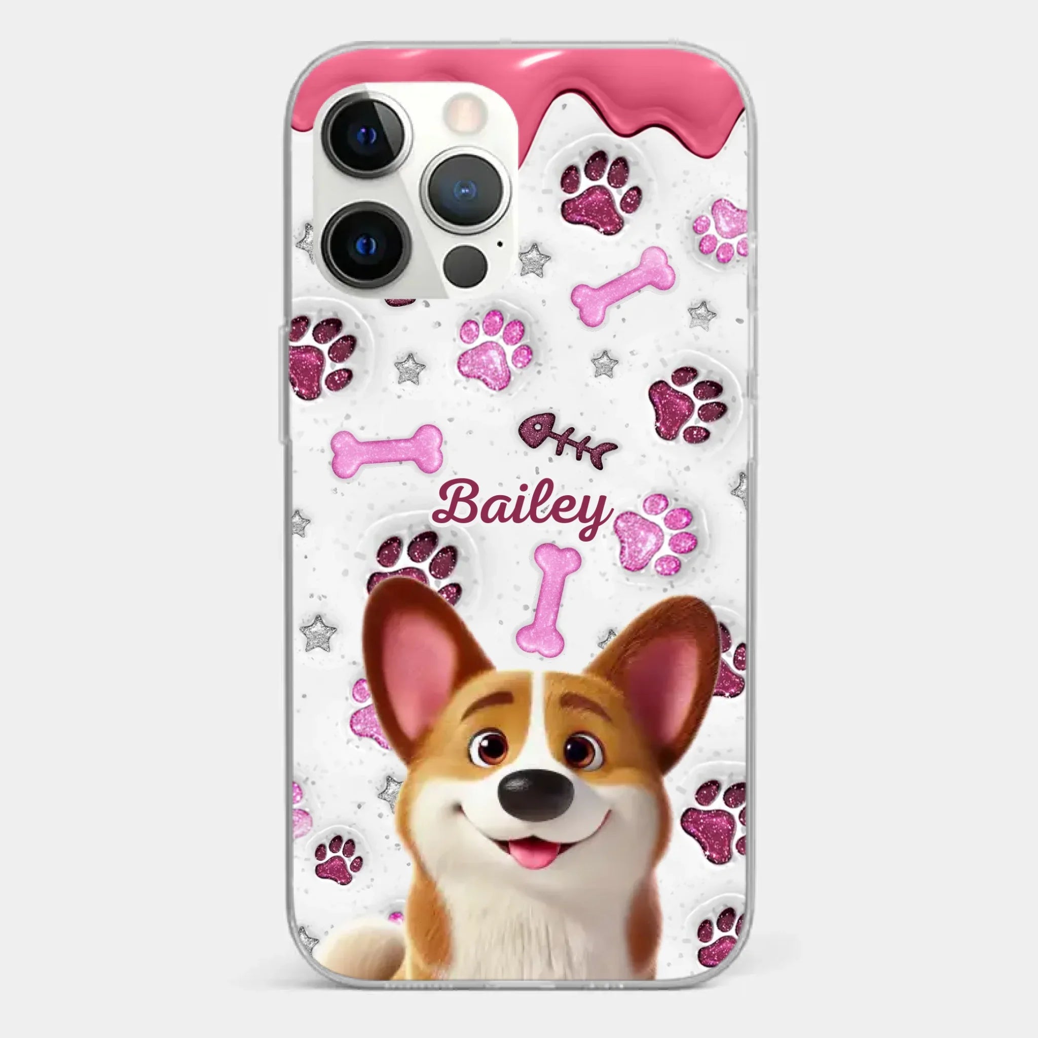 Custom Clear Phone Case - Personalized Christmas Birthday Gifts For Dog Cat Lovers, Dog Dad And Mom, Cat Owners - Pets Turn Houses Into Homes