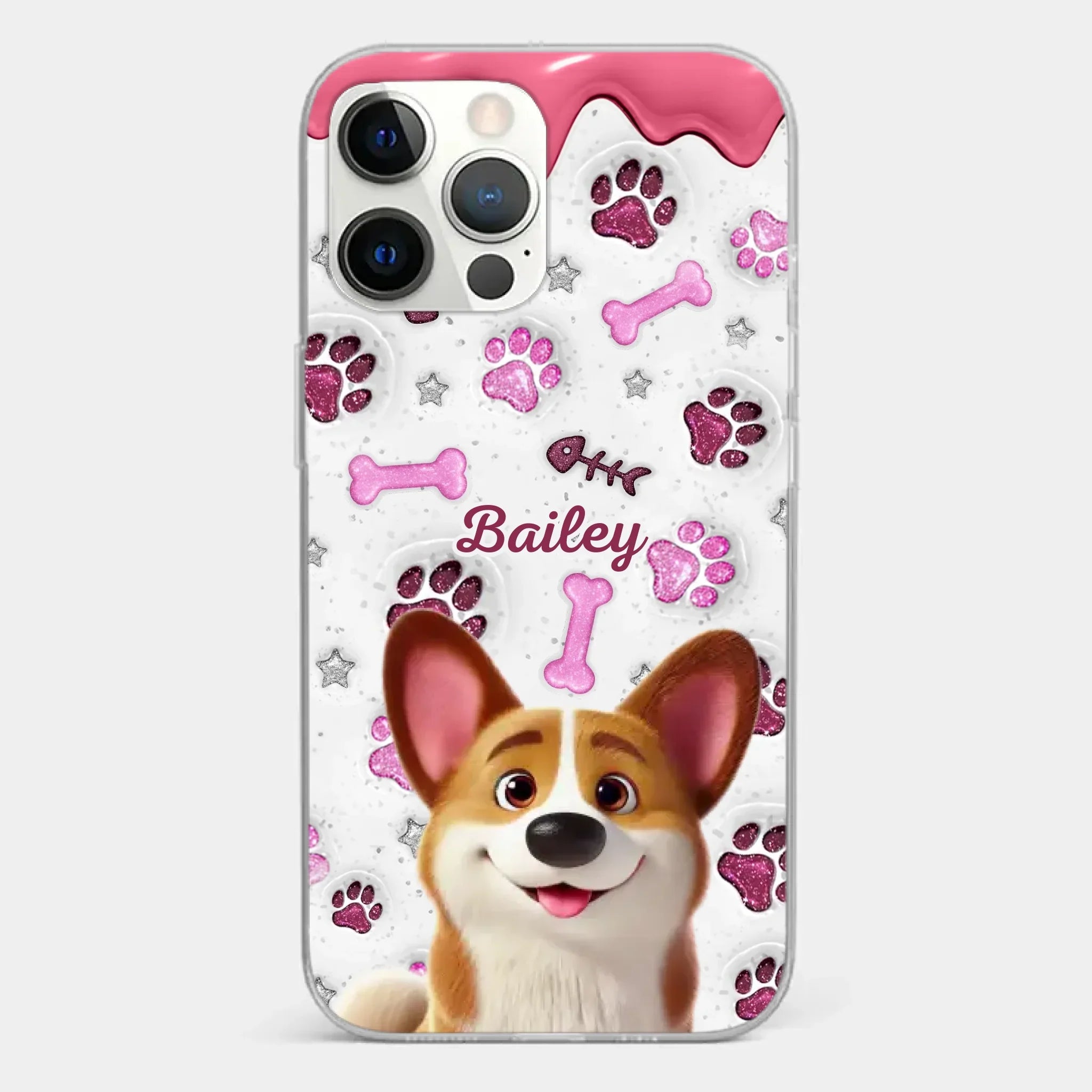 Custom Clear Phone Case - Personalized Christmas Birthday Gifts For Dog Cat Lovers, Dog Dad And Mom, Cat Owners - Pets Turn Houses Into Homes