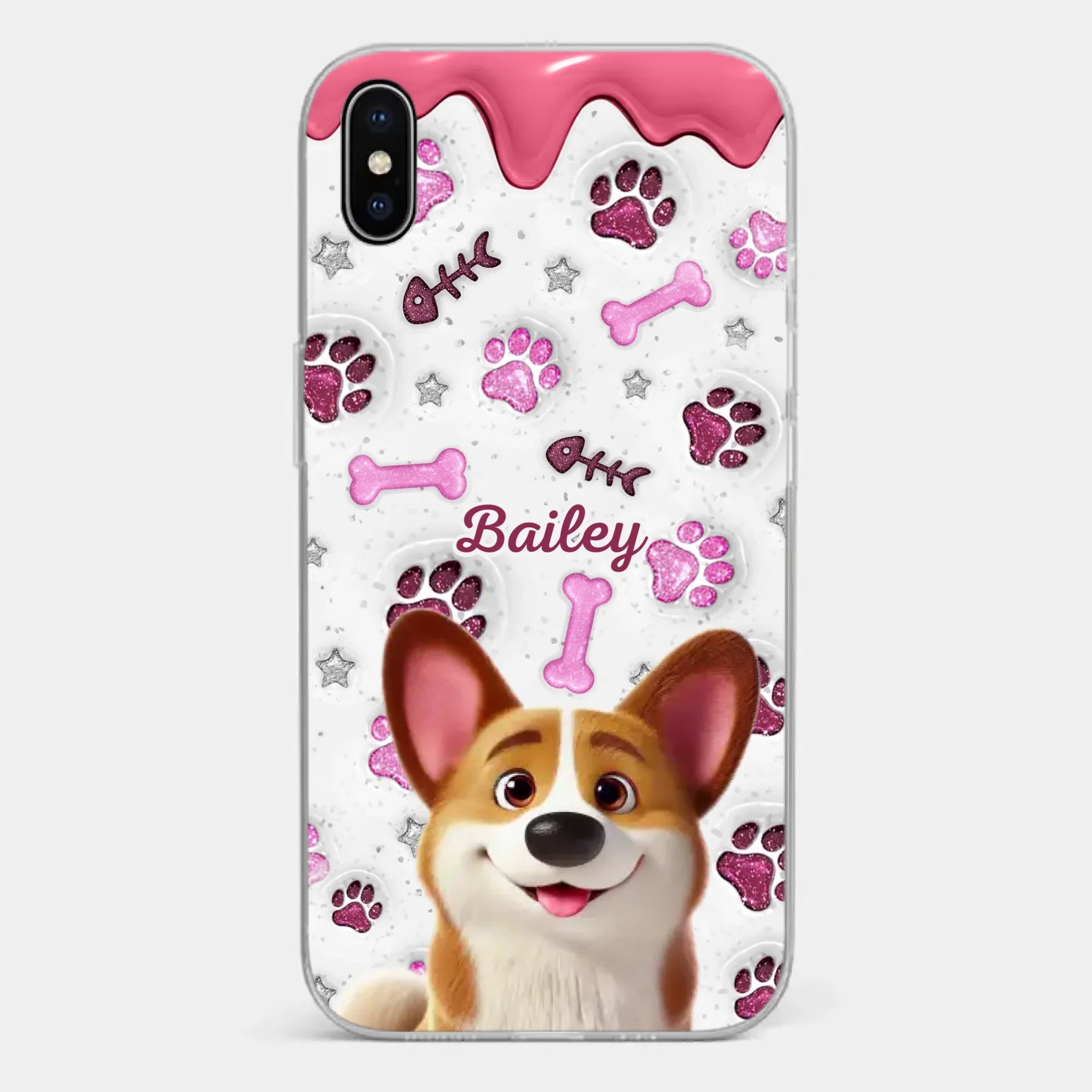 Custom Clear Phone Case - Personalized Christmas Birthday Gifts For Dog Cat Lovers, Dog Dad And Mom, Cat Owners - Pets Turn Houses Into Homes
