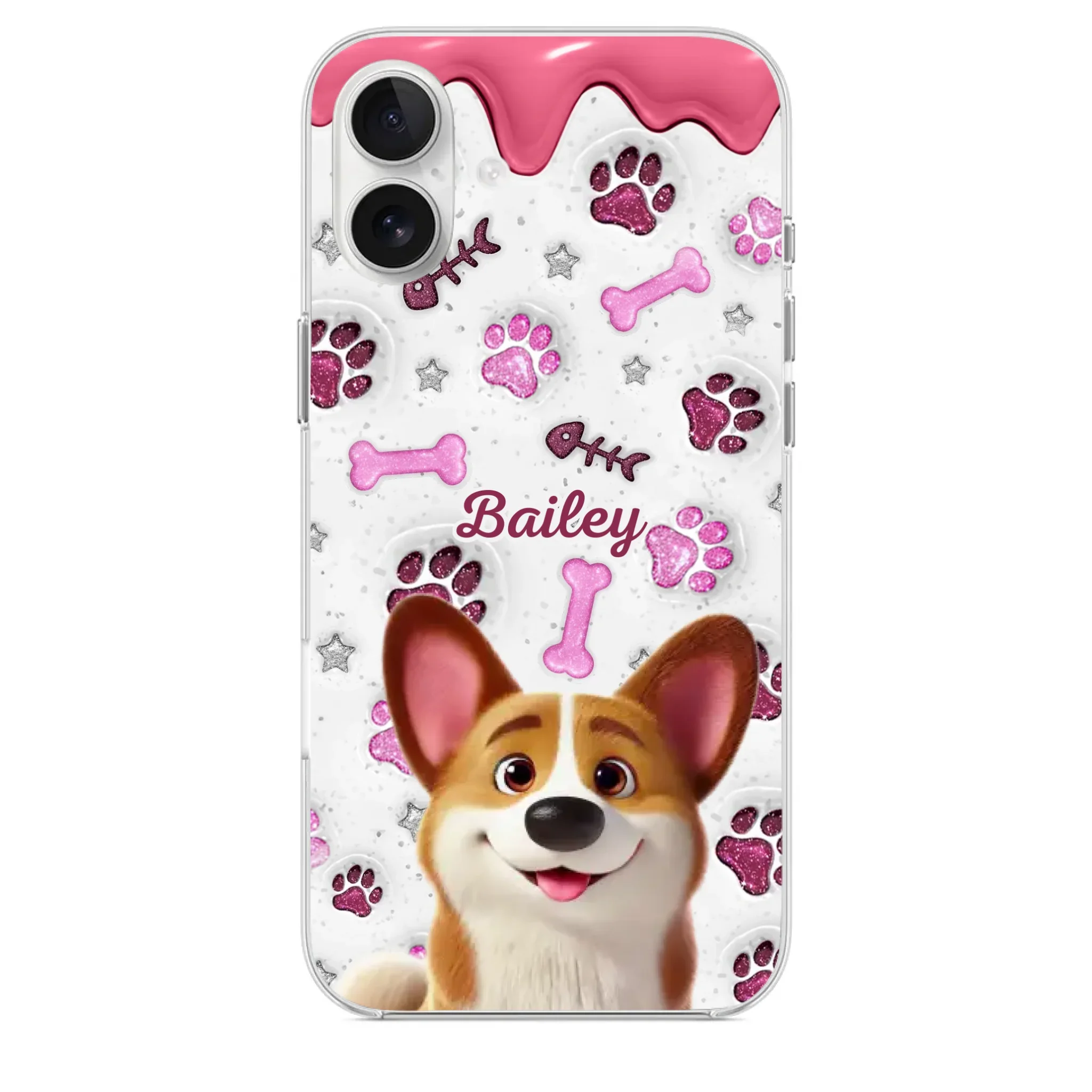 Custom Clear Phone Case - Personalized Christmas Birthday Gifts For Dog Cat Lovers, Dog Dad And Mom, Cat Owners - Pets Turn Houses Into Homes