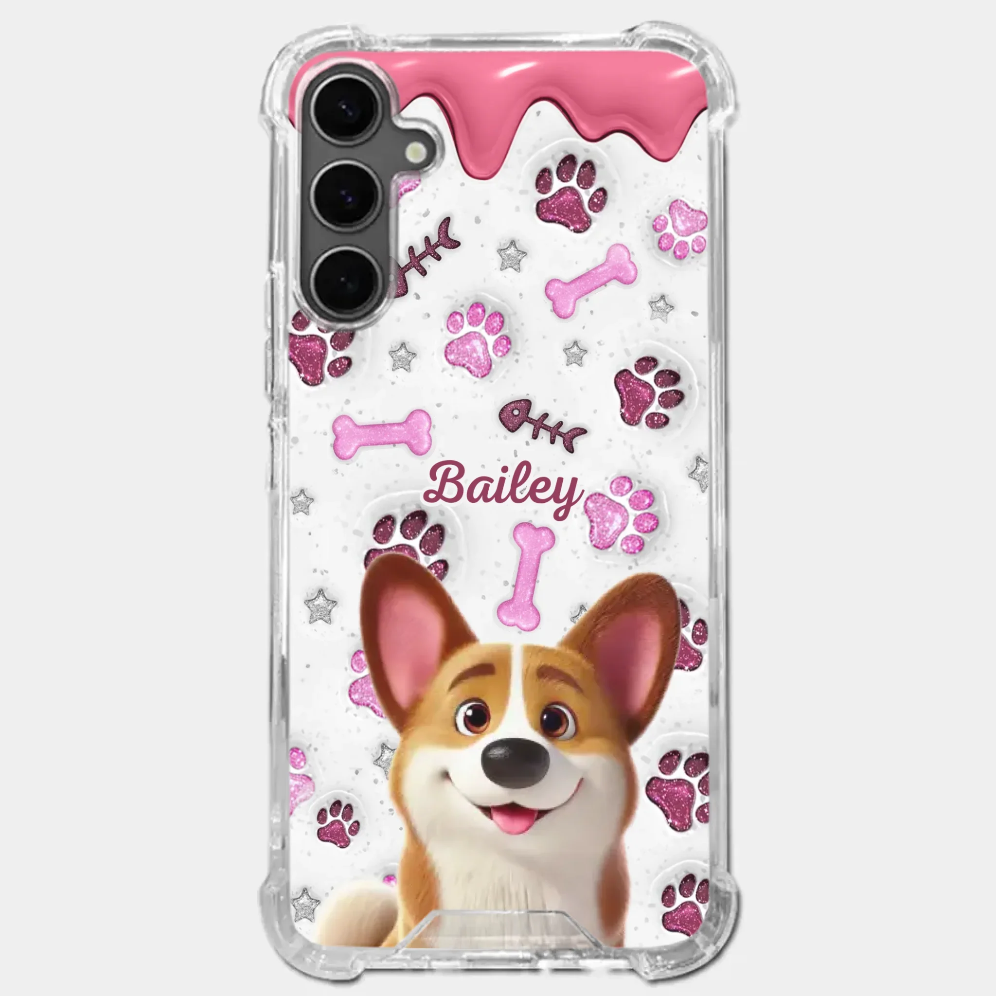 Custom Clear Phone Case - Personalized Christmas Birthday Gifts For Dog Cat Lovers, Dog Dad And Mom, Cat Owners - Pets Turn Houses Into Homes