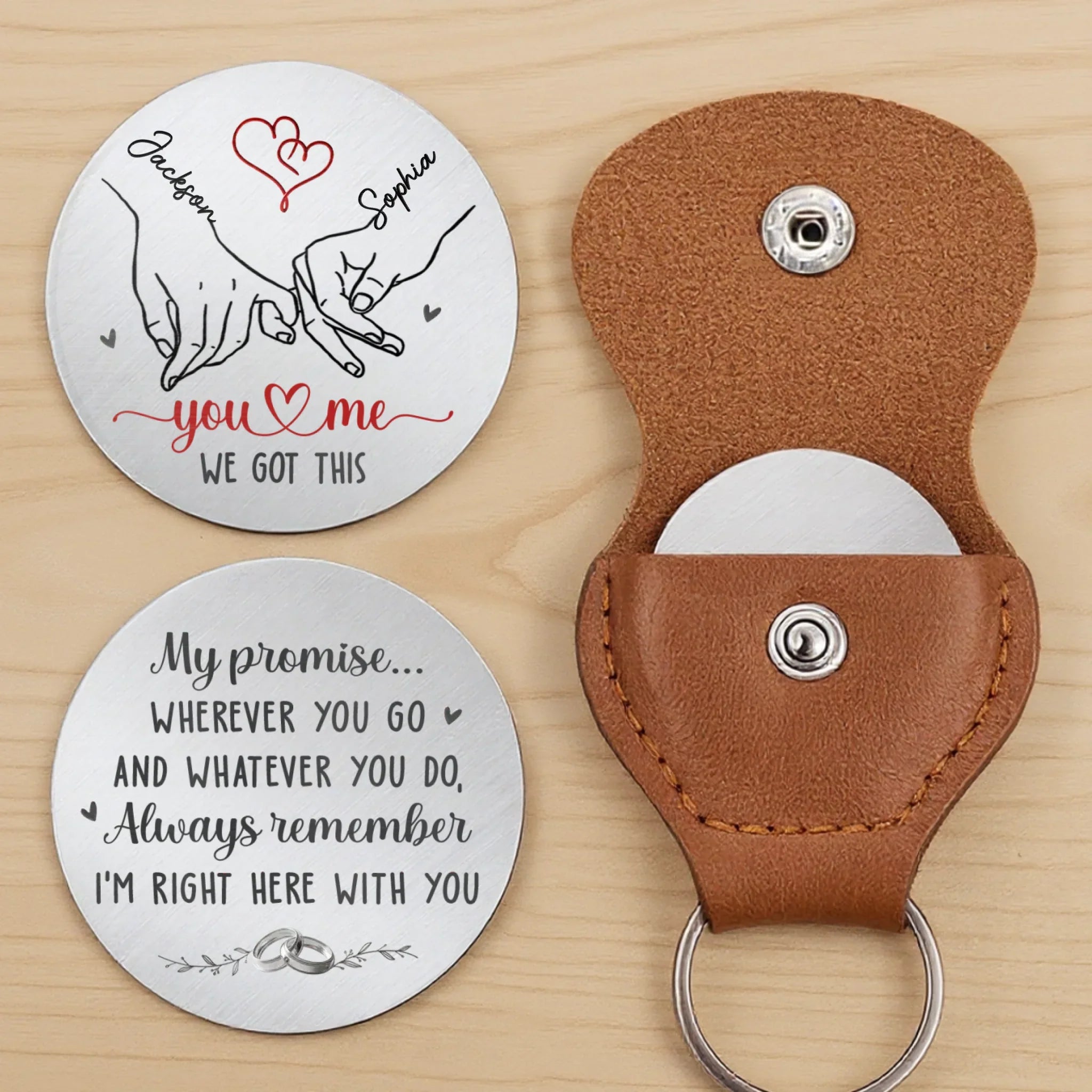 Custom Pocket Hug - Personalized Anniversary Wedding Gifts For Husband And Wife, Him And Her - I Choose You Every Day