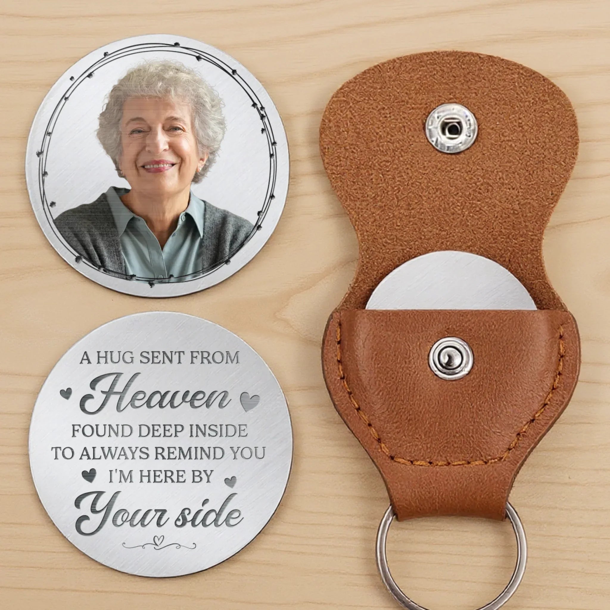 Custom Photo Your Hug Lives On In My Heart - Memorial Personalized Custom Pocket Hug - New Arrival, Sympathy Gift For Family Members