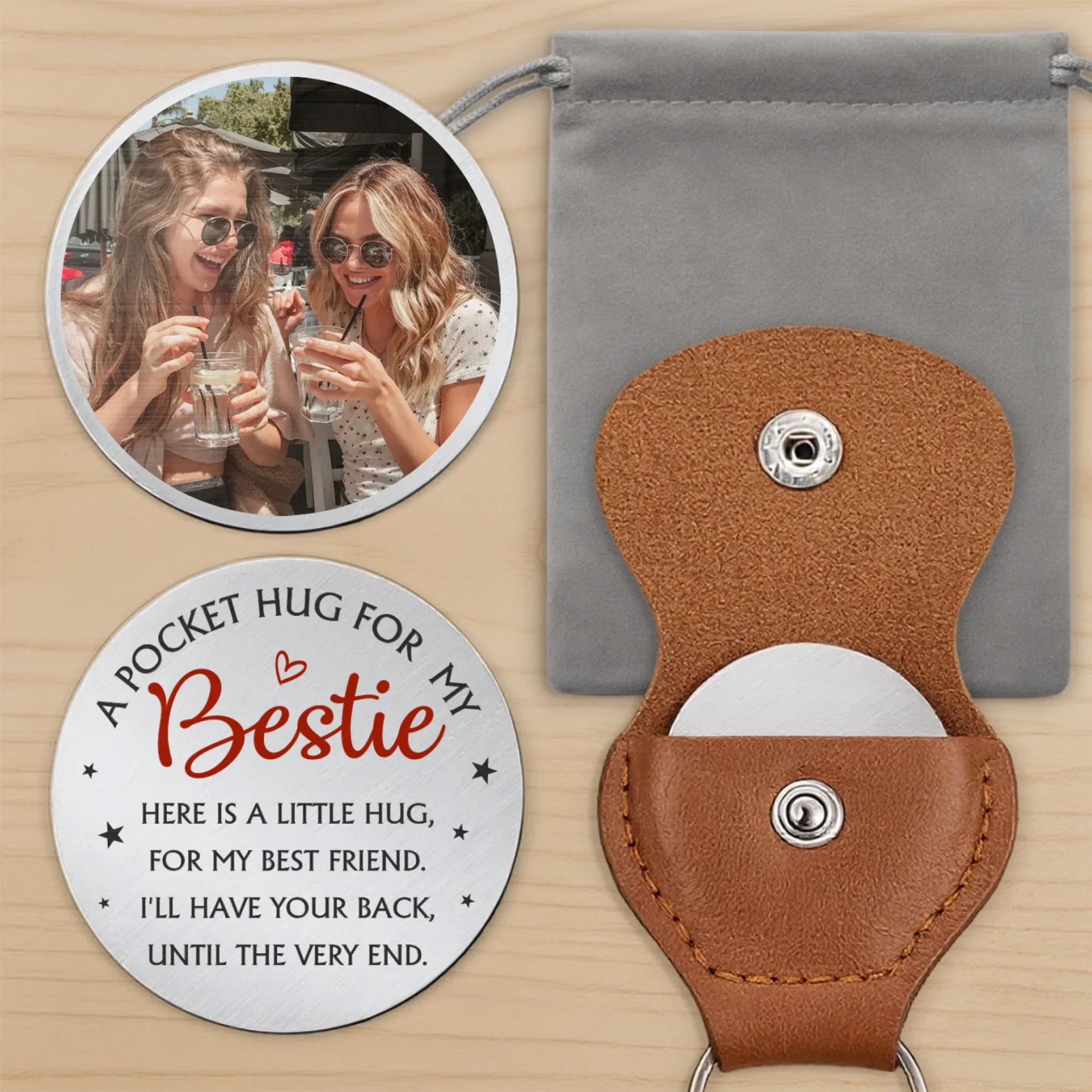 Custom Photo Your Pocket Full Of Love - Family Personalized Custom Pocket Hug - Graduation Gift For Family Members, Siblings, Brothers, Sisters