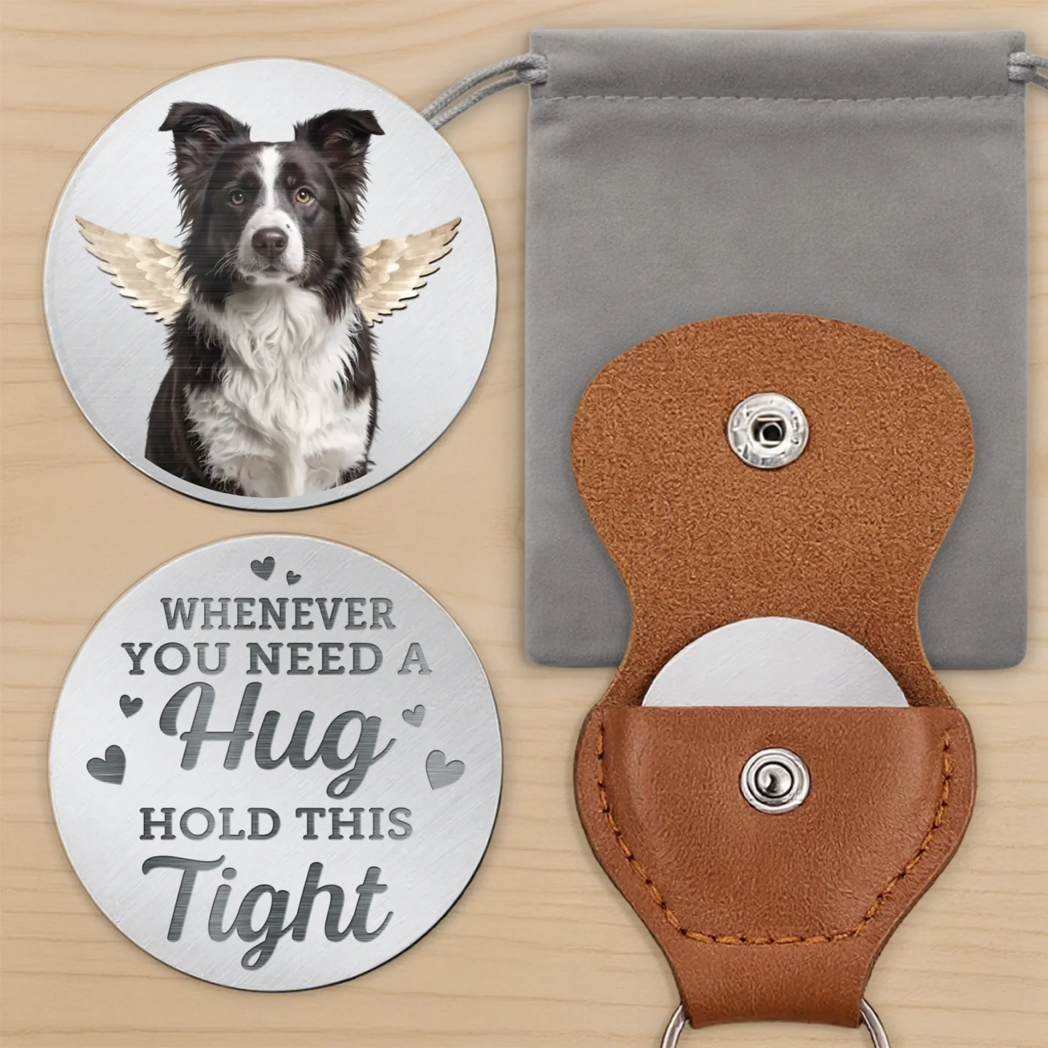 Custom Photo Until We Meet Again, My Friend - Memorial Personalized Custom Pocket Hug - Sympathy Gift For Pet Owners, Pet Lovers