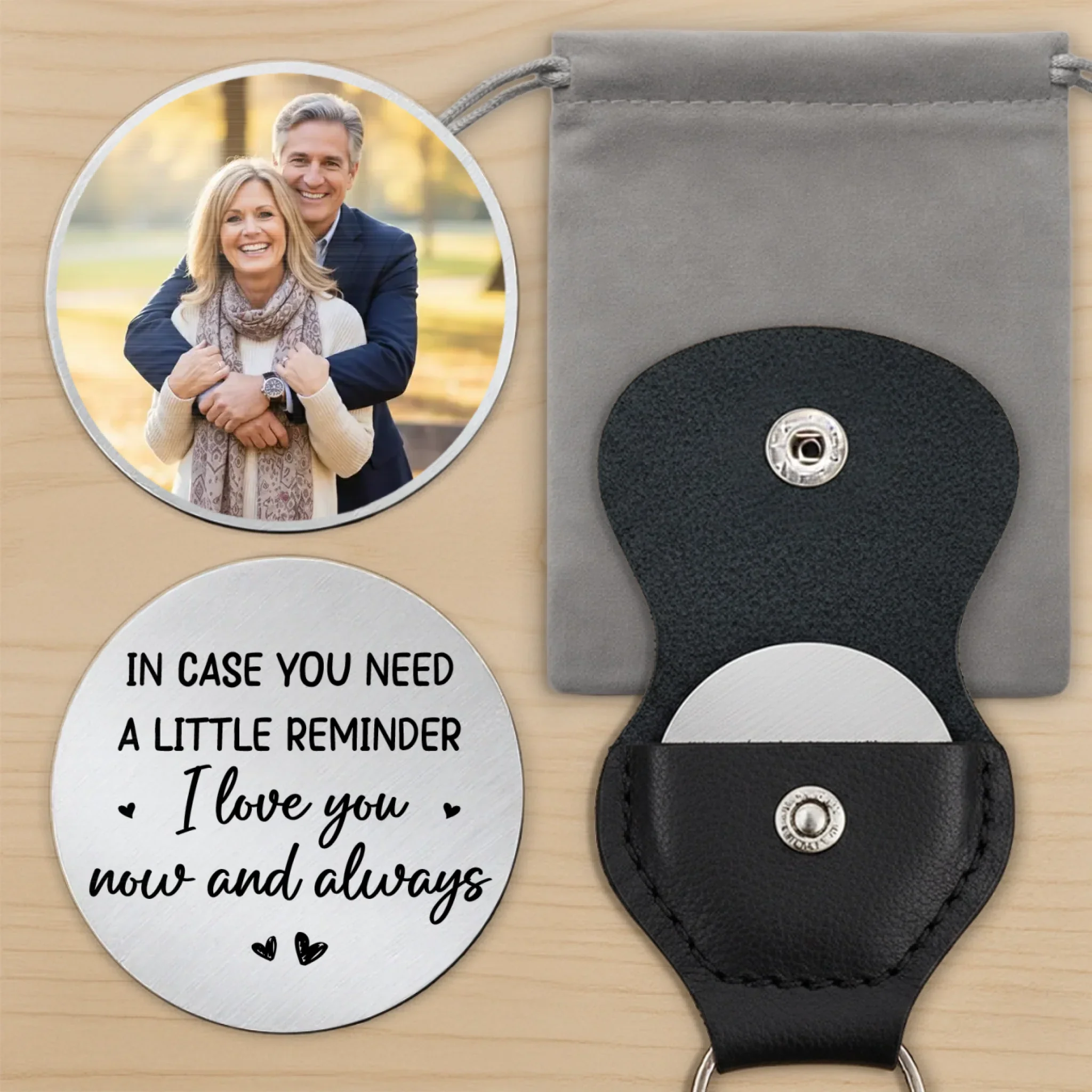 Custom Photo Pocket Hug - Personalized Anniversary Wedding Gifts For Husband And Wife, Him And Her - Loving You Feels Like Home