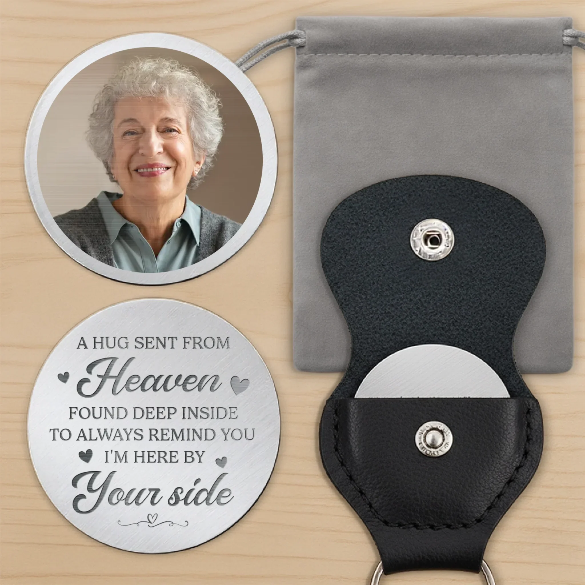 Custom Photo Your Love Is Our Eternal Memory - Memorial Personalized Custom Pocket Hug - Sympathy Gift For Family Members