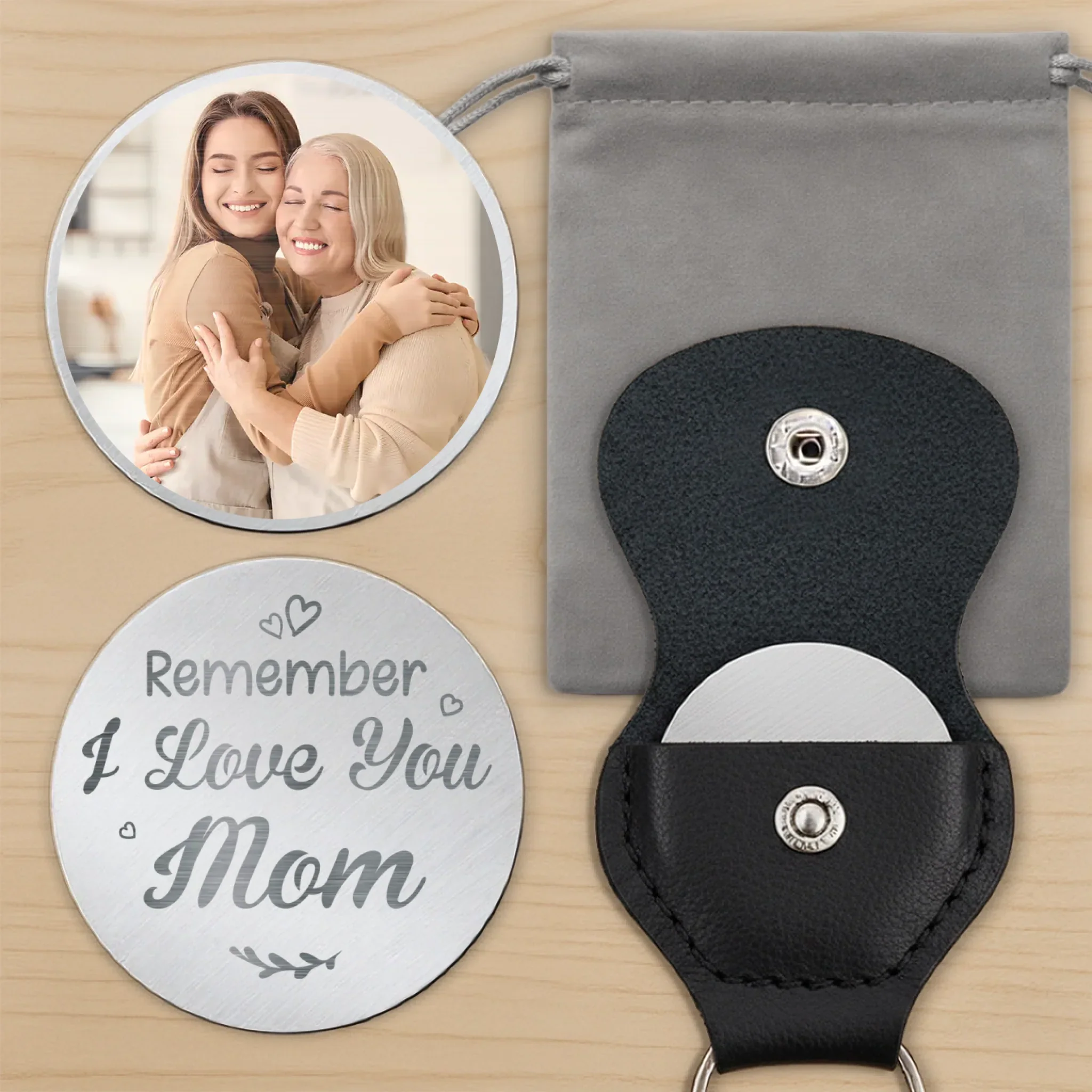 Custom Photo Always Know You Are Loved - Family Personalized Custom Pocket Hug - Mother's Day, Gift For Mom, Grandma
