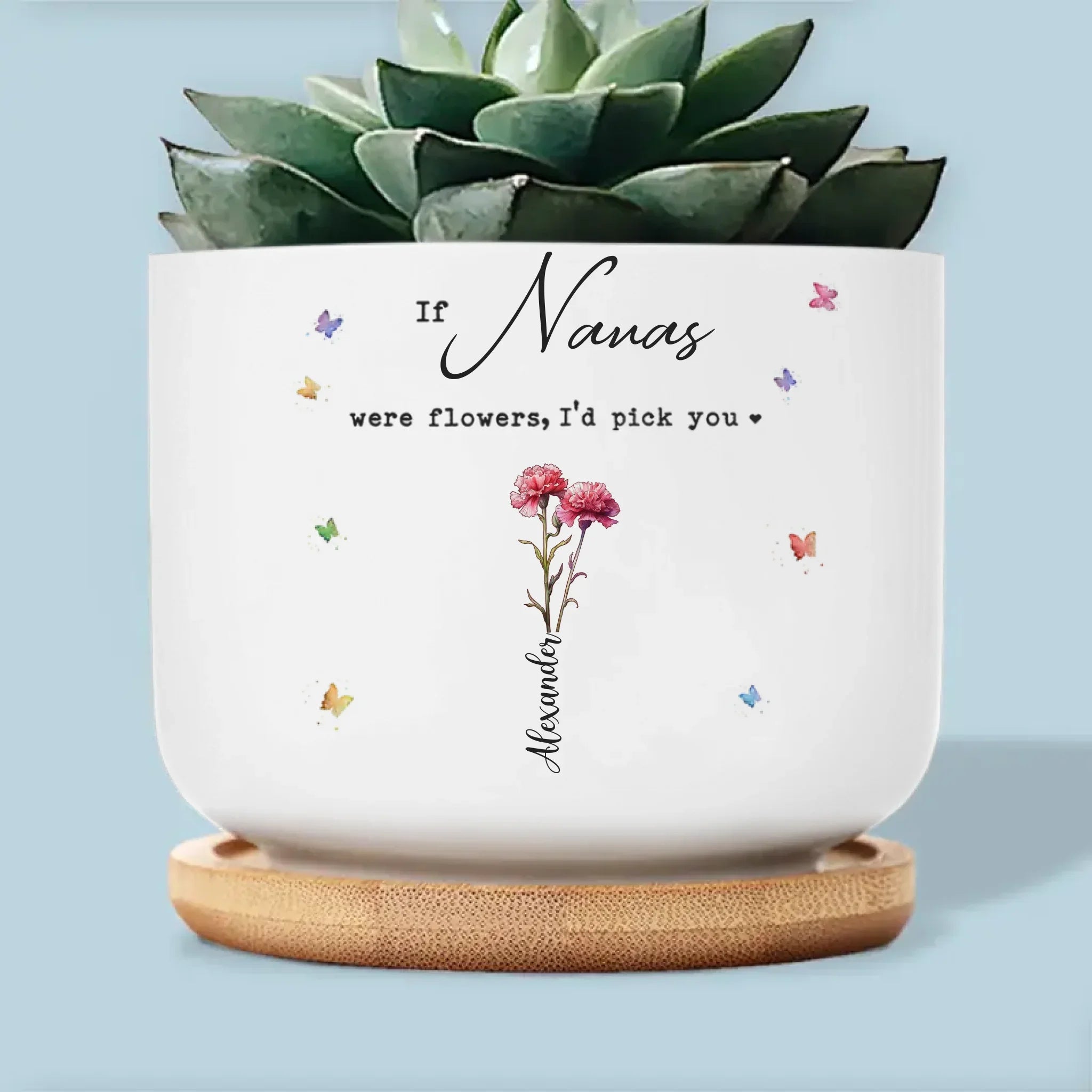 In Time Of Test, Family Is Best - Family Personalized Custom Home Decor Ceramic Plant Pot - Gift For Mom, Grandma