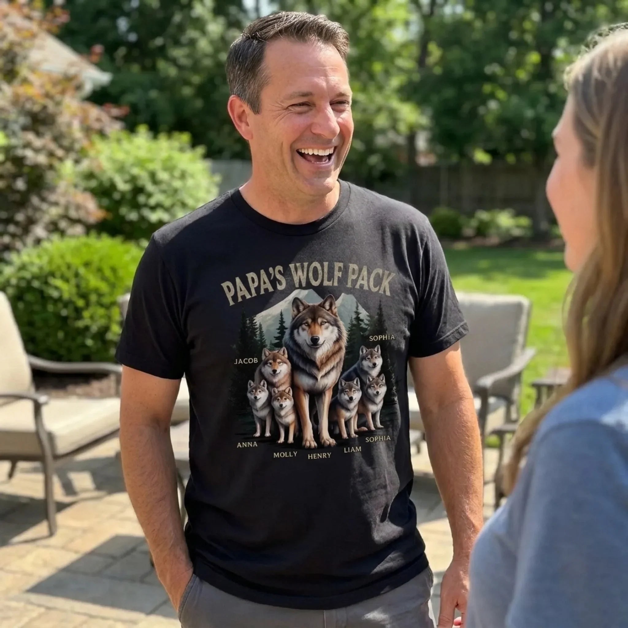 Our Pack, Our Bond, Our Dad - Family Personalized Custom Unisex T-shirt, Premium T-shirt, Hoodie - Father's Day, Gift For Dad, Grandpa