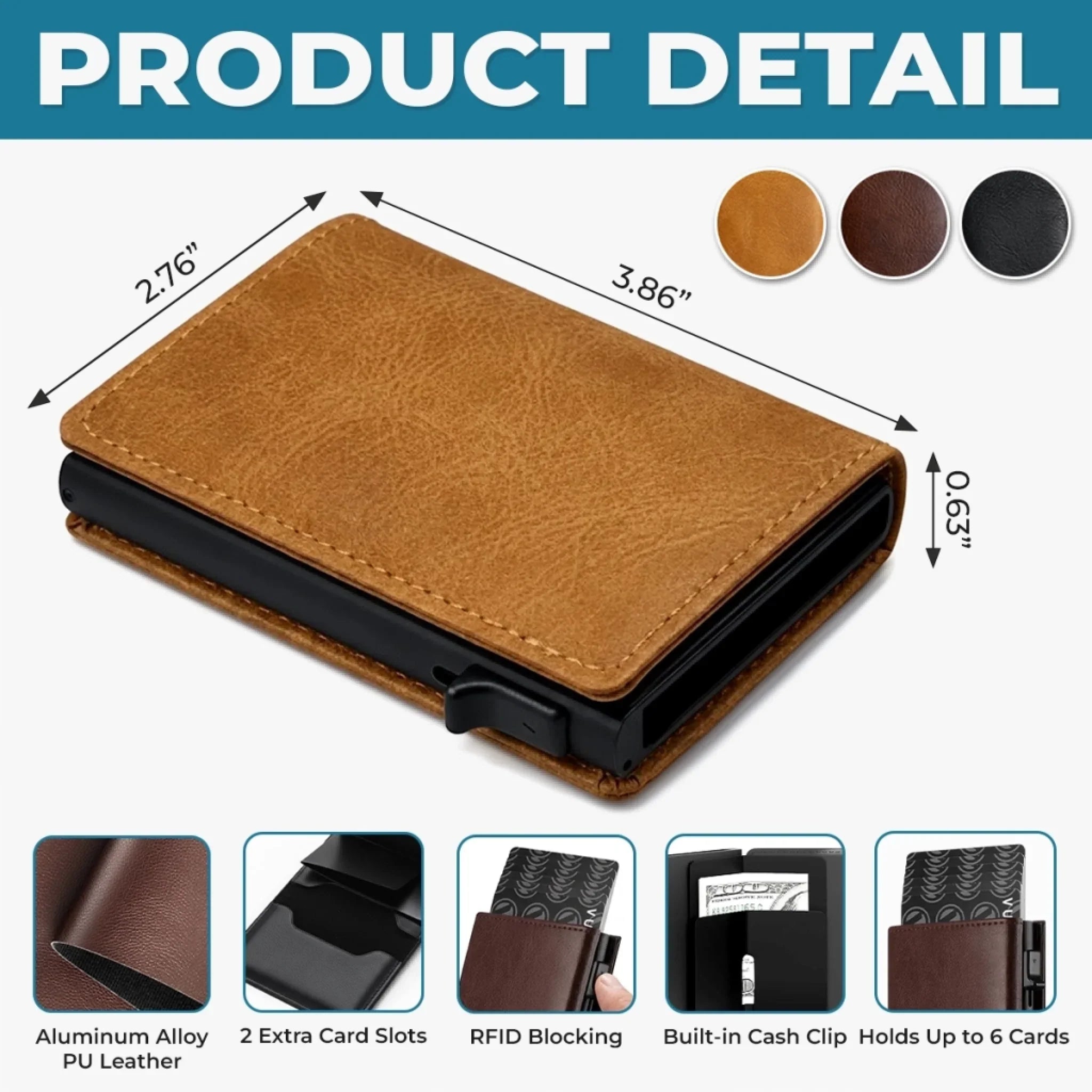 Custom Pop-Up Leather Wallet - Personalized Father's Day Gifts For Dad, Grandpa - The World’s Best Papa