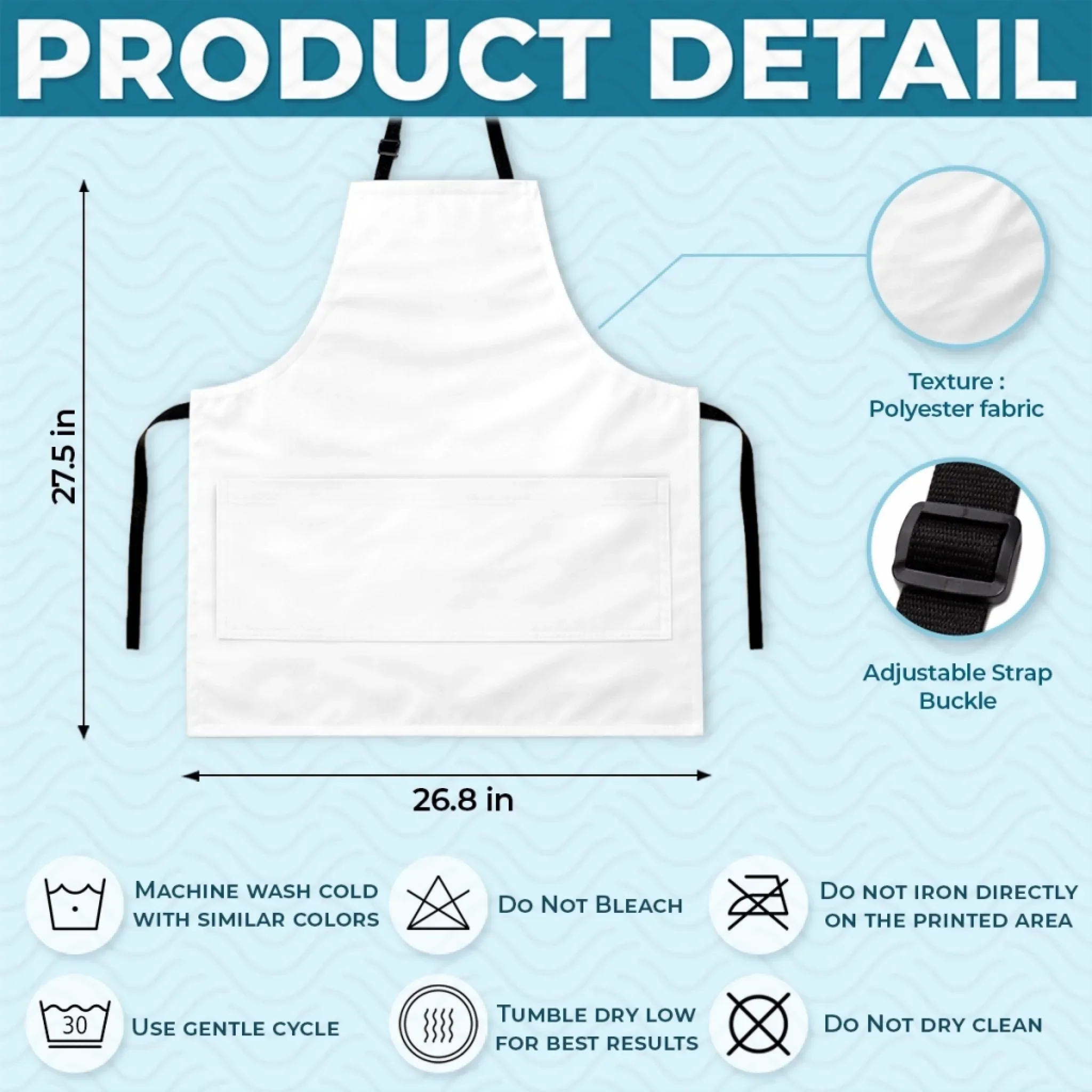 Custom Photo Apron With Pocket - Personalized Father's Day Birthday Gifts For Dad, Grandpa - Loved By Many Hearts