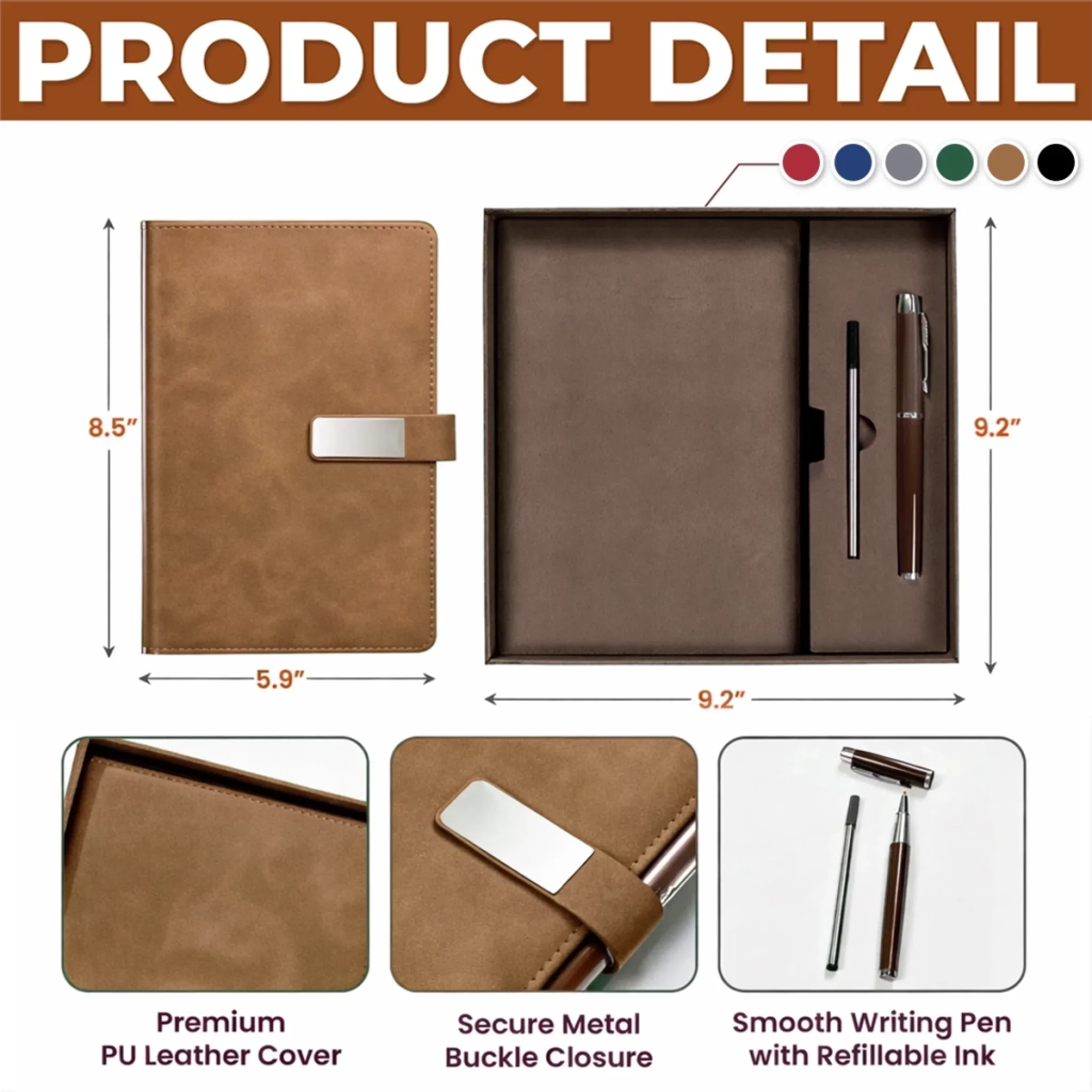Custom PU Leather Notebook - Personalized  Graduation Gifts For Teachers - A Simple Way To Say Thank You