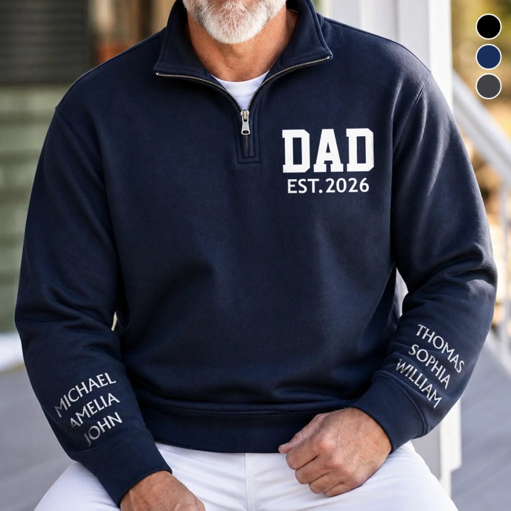 Custom Unisex Quarter Zip Sweatshirt - Personalized Father's Day Birthday Gifts For Dad, Grandpa - Loved Beyond Measure Called Dad