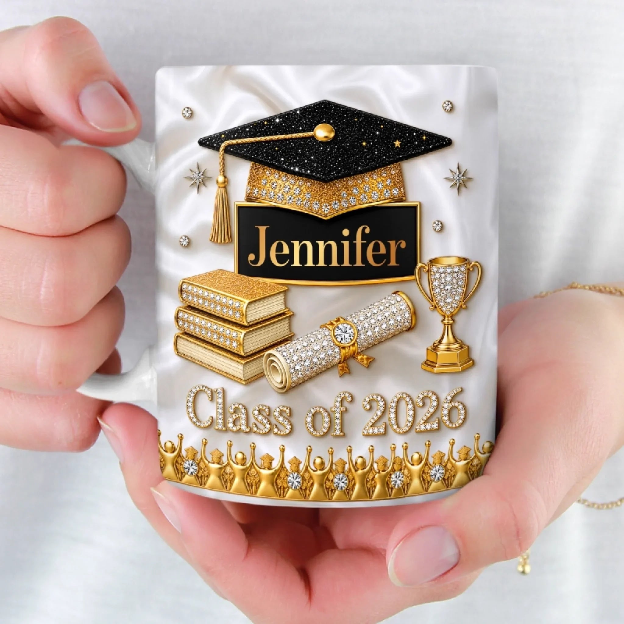 Custom 3D Inflated Effect Printed Mug - Personalized Graduation Gifts For Him, Her - Life Gets Better Every Chapter