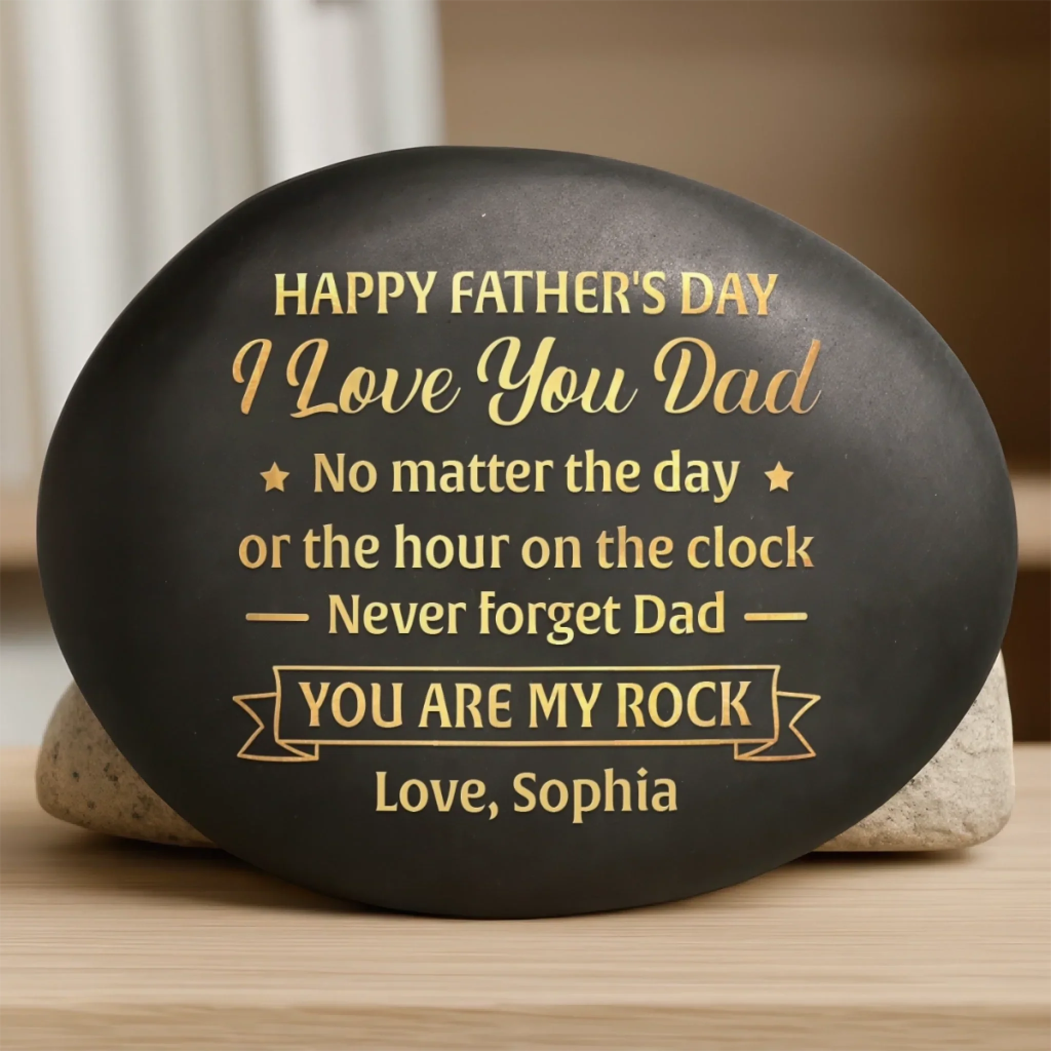 Custom Printed Rock - Personalized Anniversary Wedding Gifts For Husband And Wife, Him And Her - Thanks You For Being There