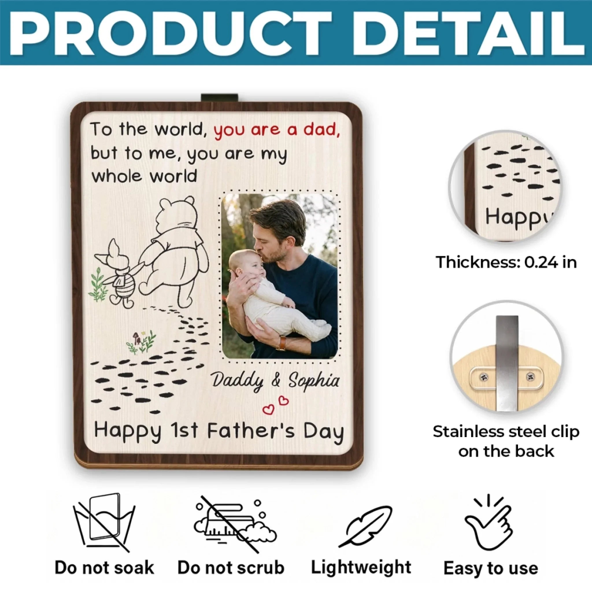 Custom Photo Car Visor Clip - Personalized Father's Day, Baby Shower, Gender Reveal Gifts For New Dads, New Grandpas - Cherish Every Drive