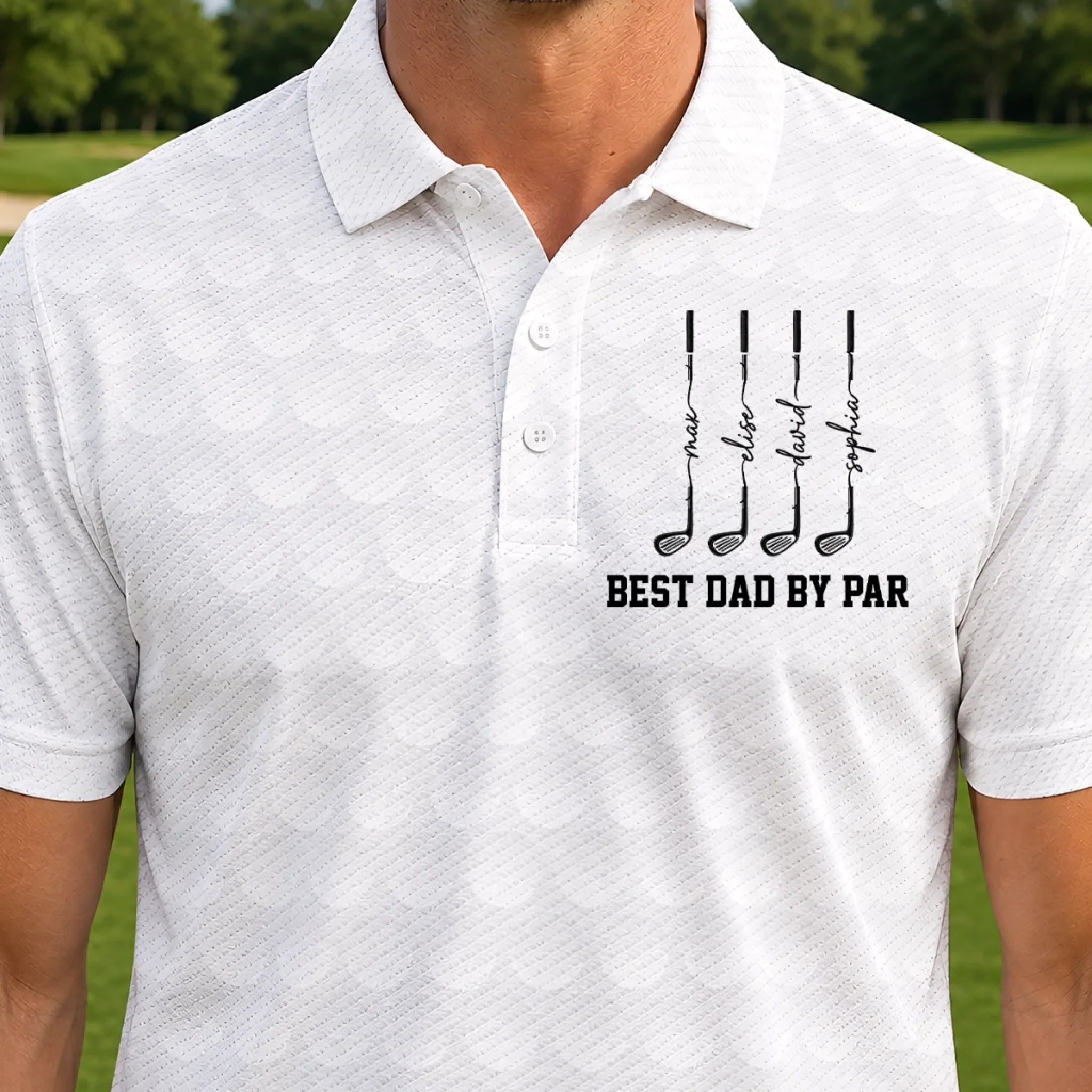 Custom All Over Print Polo Shirt - Personalized Father's Day Birthday Golf Gifts For Dad, Grandpa - Enjoy Every Shot