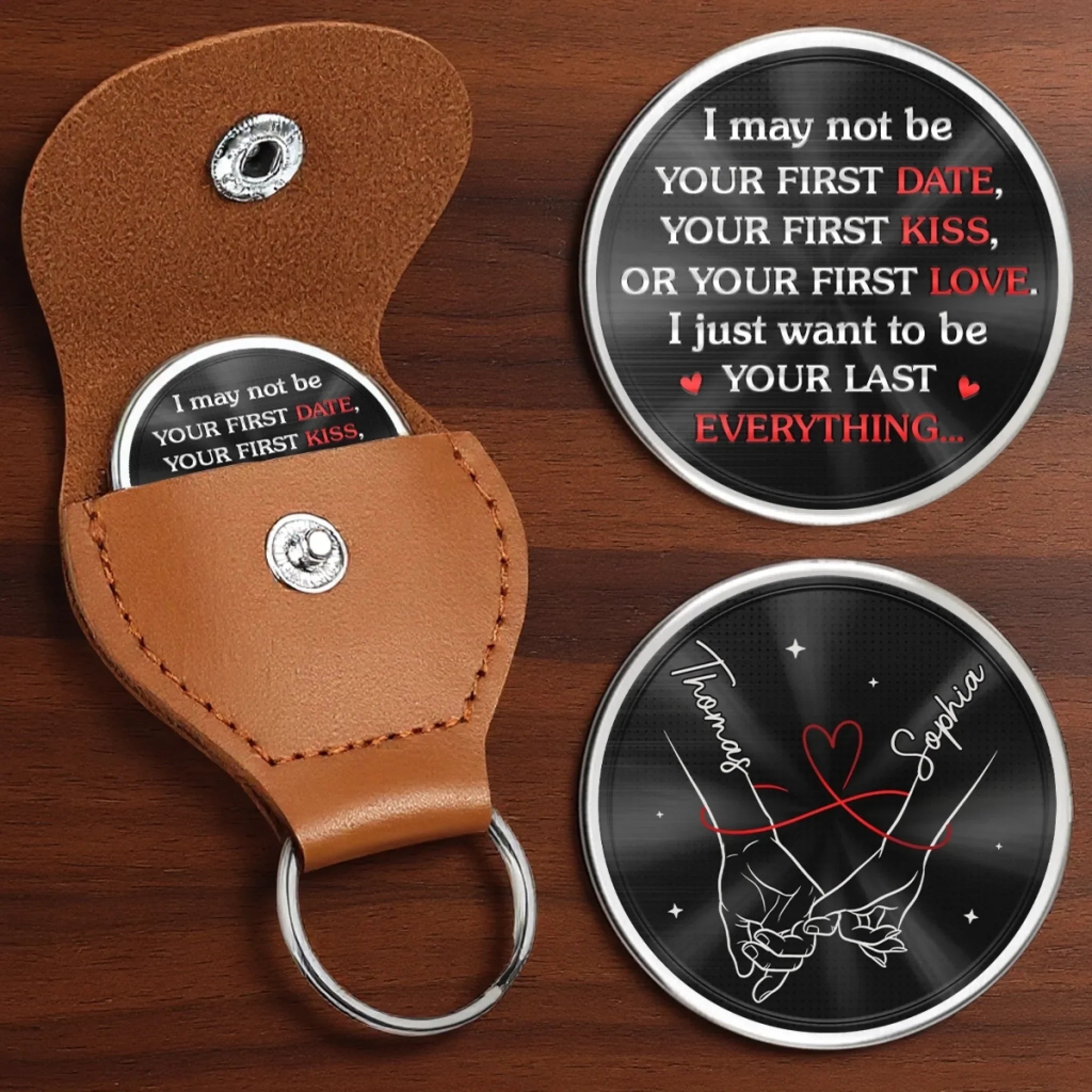 Custom Pocket Hug - Personalized Anniversary Wedding Gifts For Husband And Wife, Him And Her - Your Last Everything