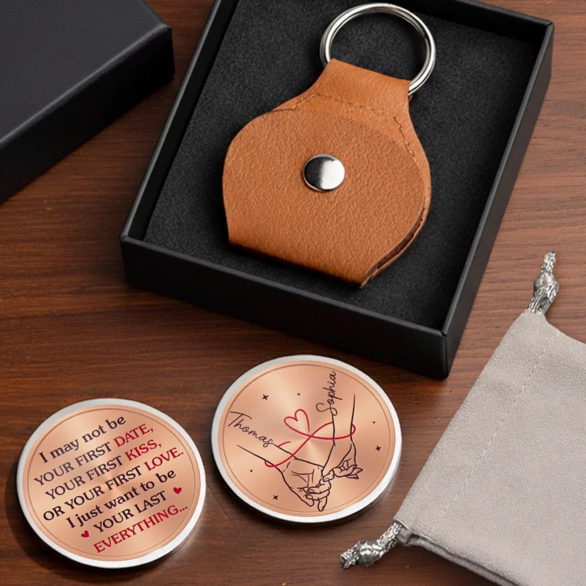 Custom Pocket Hug - Personalized Anniversary Wedding Gifts For Husband And Wife, Him And Her - My Everyday Reminder