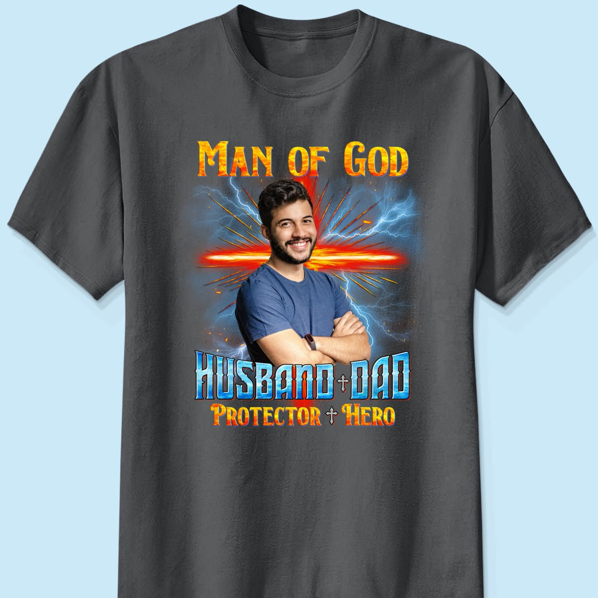 Man of God Christian Husband Dad Personalized Shirt
