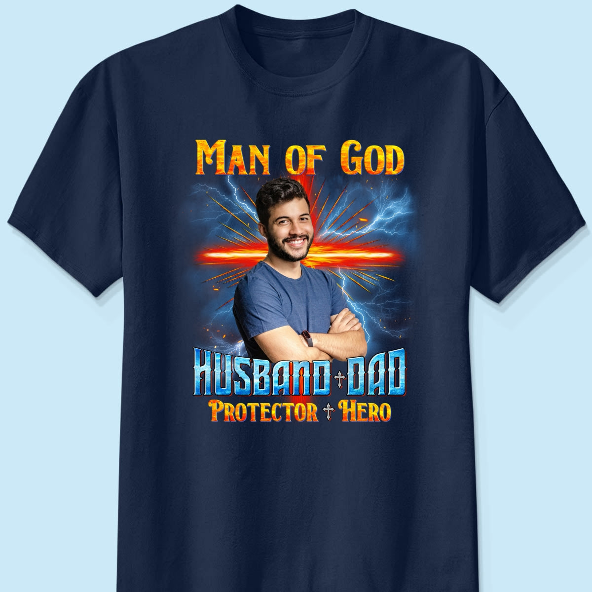 Man of God Christian Husband Dad Personalized Shirt