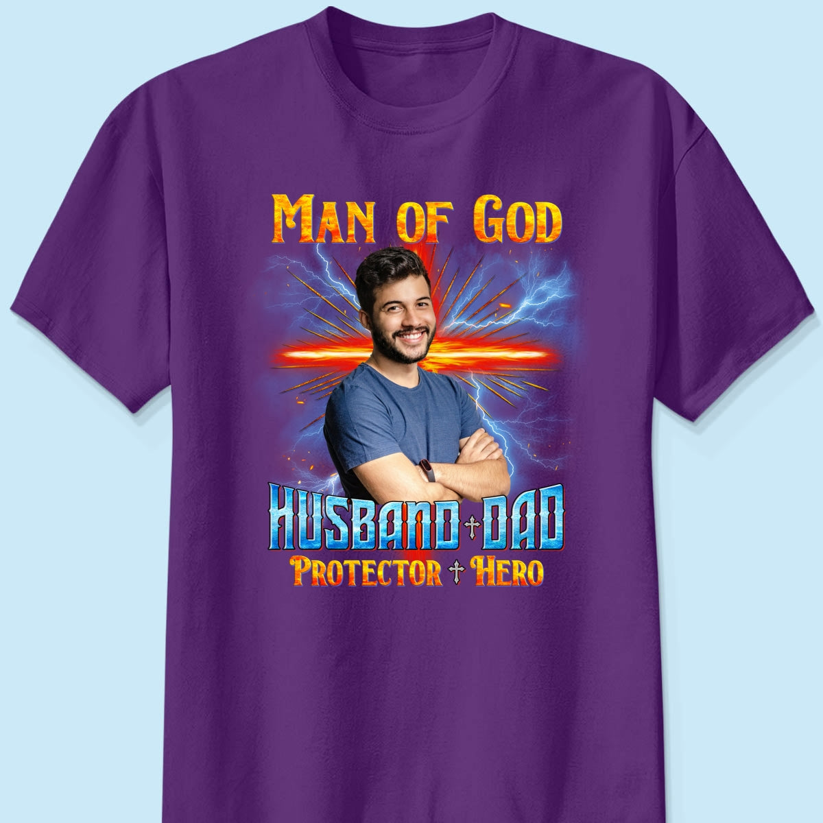Man of God Christian Husband Dad Personalized Shirt
