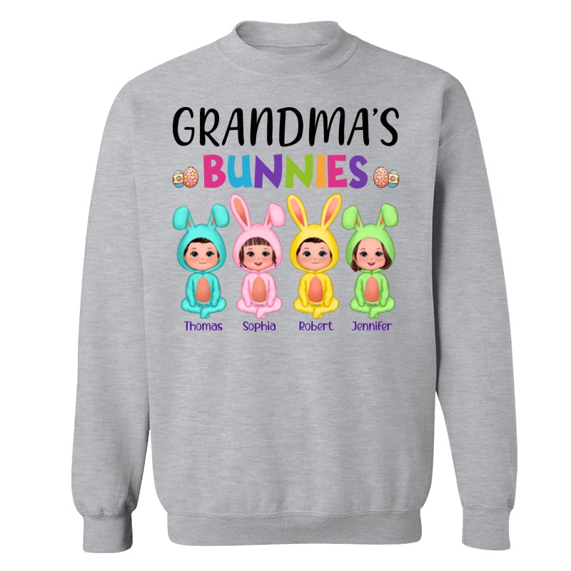 Easter Grandma‘s Bunnies Doll Kids Personalized Shirt