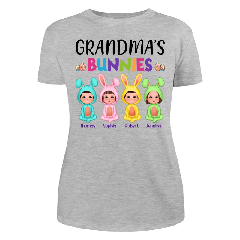 Easter Grandma‘s Bunnies Doll Kids Personalized Shirt