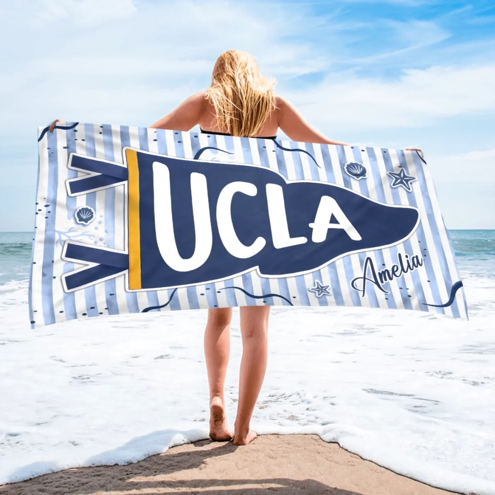 Custom Beach Towel - Personalized Summer Vacation And Travel, Graduation Gifts For Best Friends, Family - Straight Outta Graduation Season