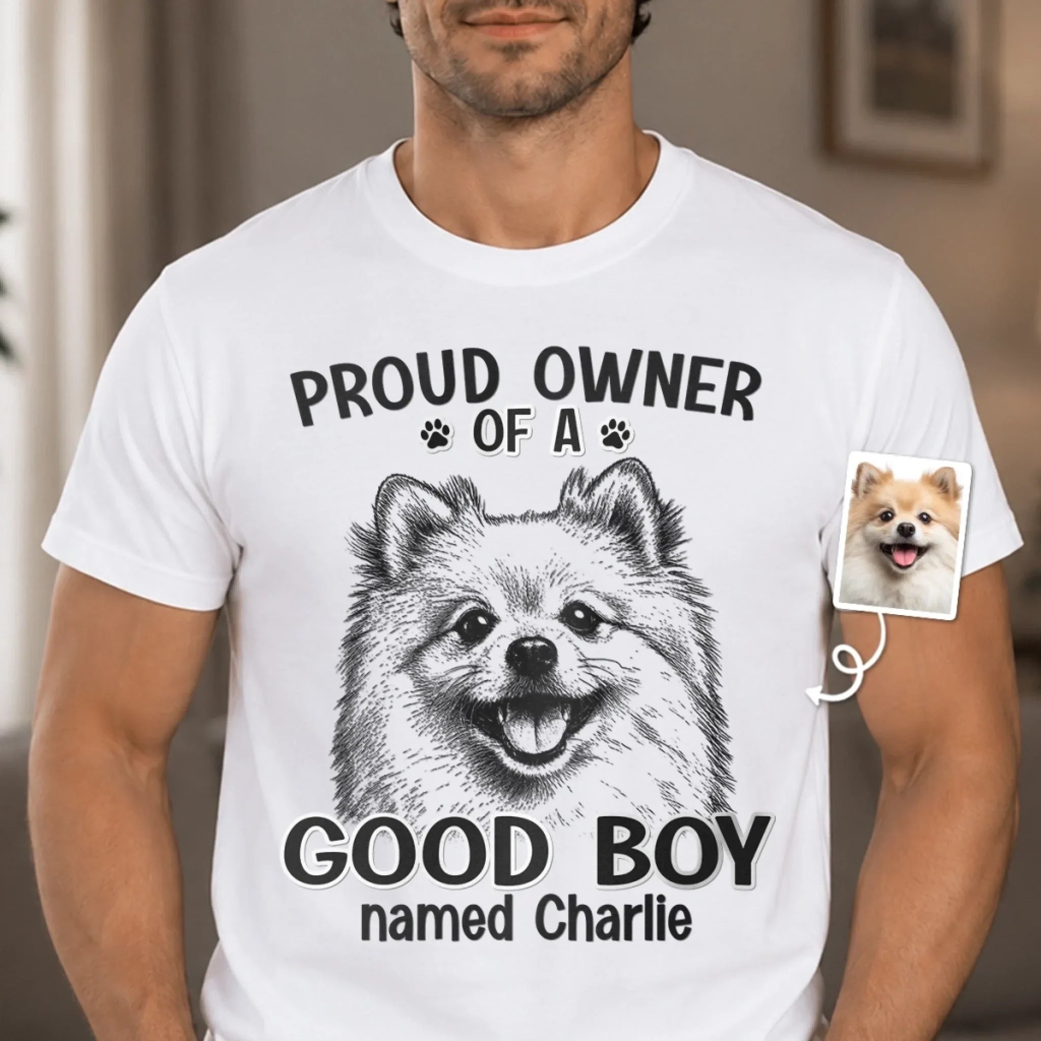 Custom Photo Unisex T-shirt, Premium T-shirt, Hoodie - Personalized Father's Day Gifts For Dog Cat Lovers, Dog Dad And Mom, Cat Owners - My Pet My Little Happiness