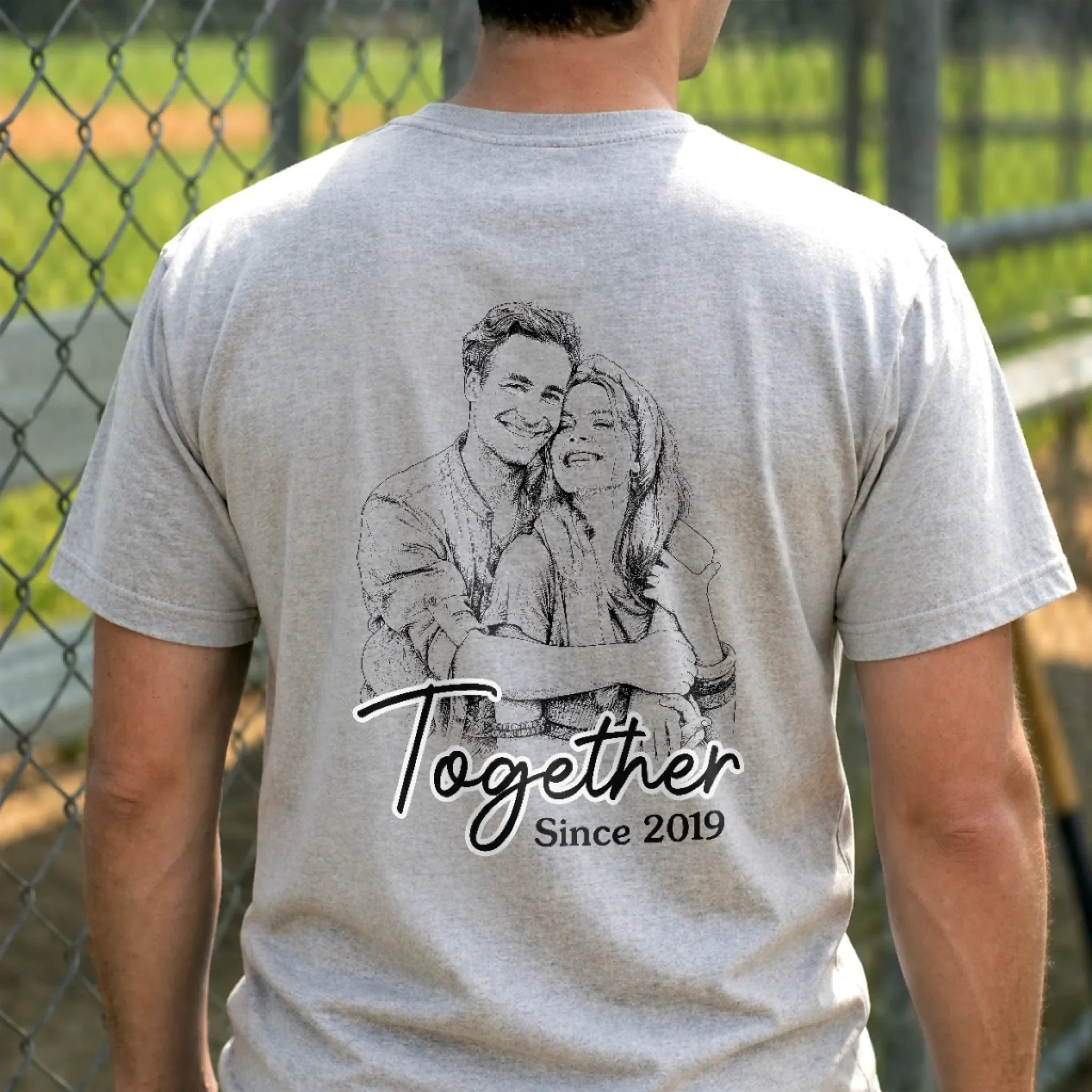 Custom Photo Unisex T-shirt - Personalized Anniversary Wedding Gifts For Husband And Wife, Him And Her - Love In Every Line