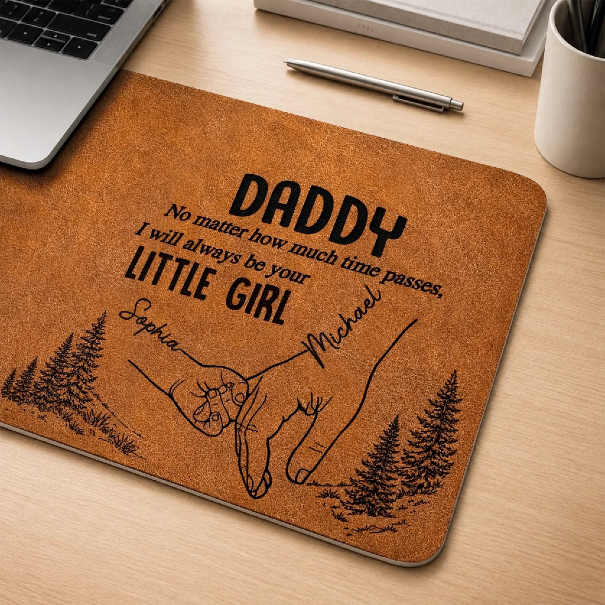 Custom Desk Mat - Personalized Father's Day Birthday Gifts For Dad, Grandpa - Dad Makes Every Day Better