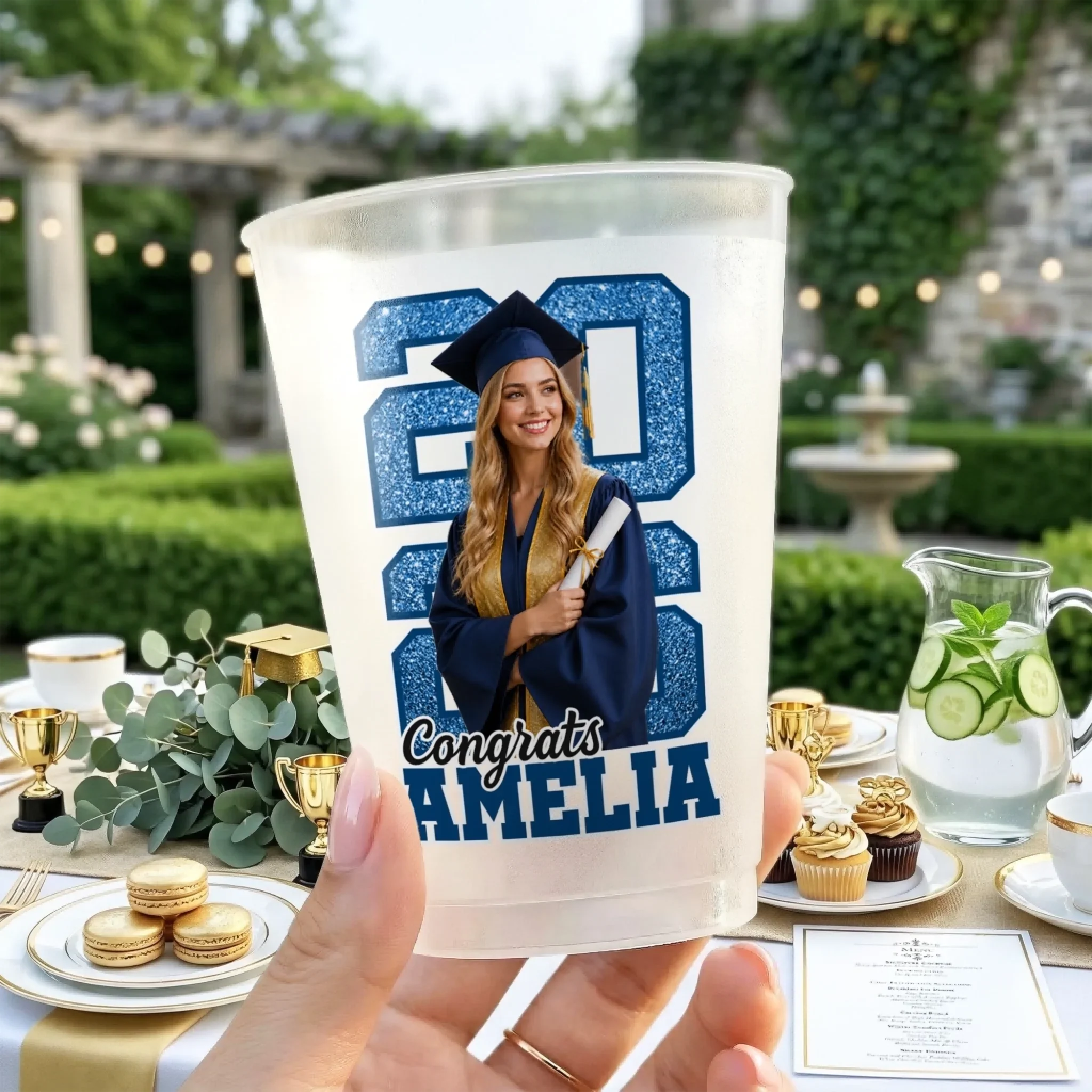 Custom Photo Graduation Cups - Personalized Graduation Gifts For Him, Her - Big Dreams, Bigger Moment