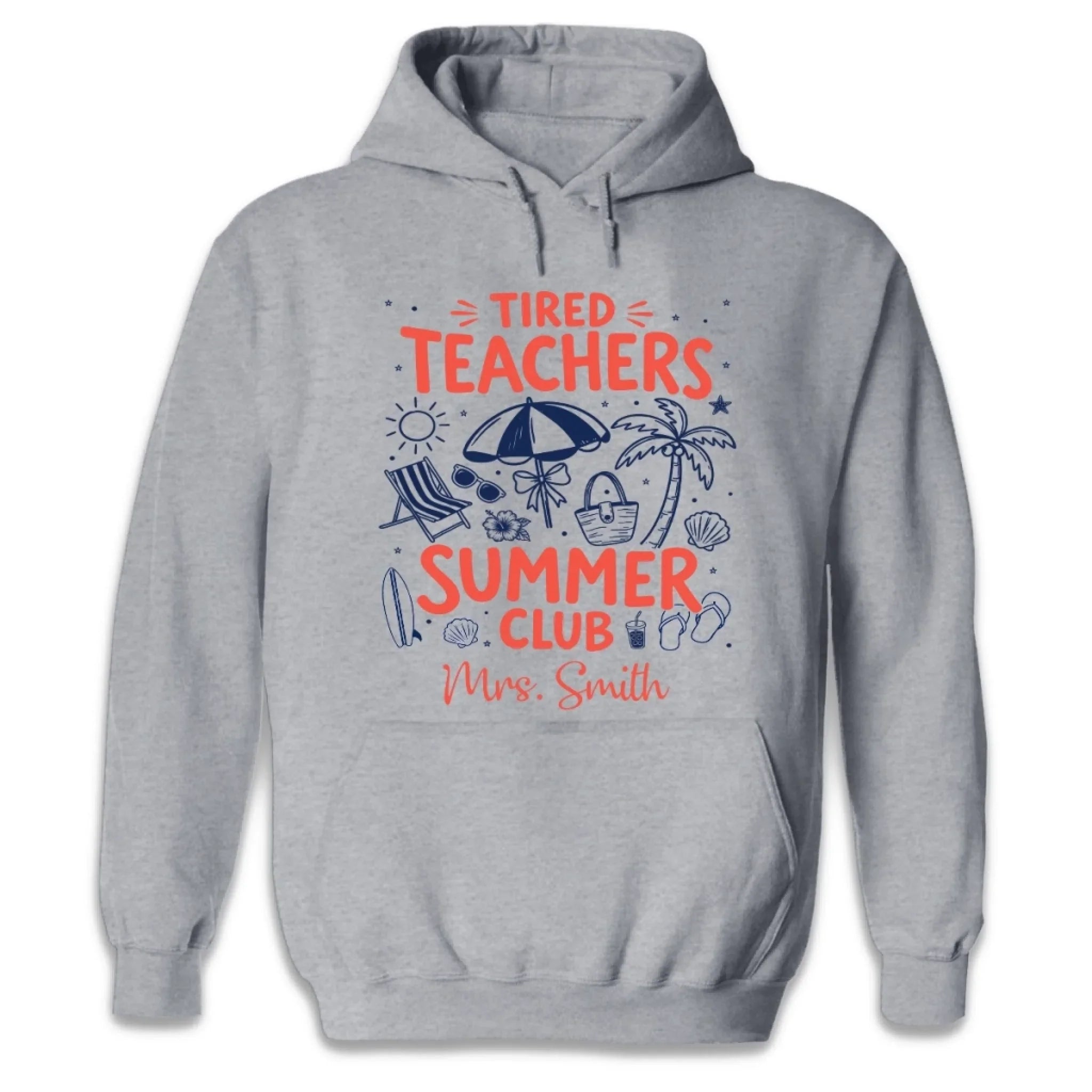 Custom T-shirt, Premium T-shirt, Hoodie - Personalized Summer Vacation And Travel Gifts For Teachers - Tired Teacher, Rested Soul Loading