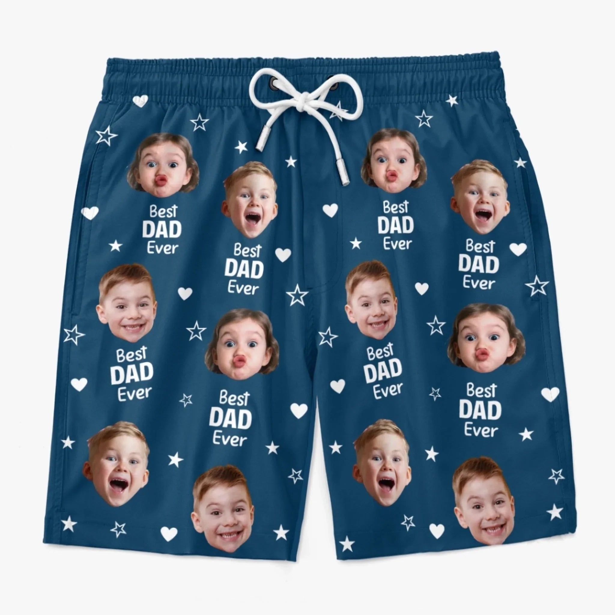 Custom Photo Tropical Hawaiian Aloha Men Beach Shorts - Personalized Father's Day, Summer Vacation And Travel Gifts For Dad, Grandpa - Family’s Favorite Hero