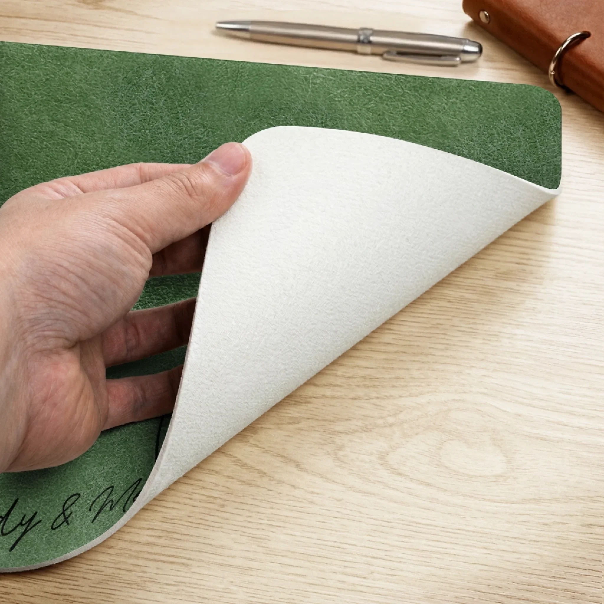 Custom Photo Desk Mat - Personalized Father's Day Birthday Gifts For Dad, Grandpa - Dad’s Love Holds Us Together