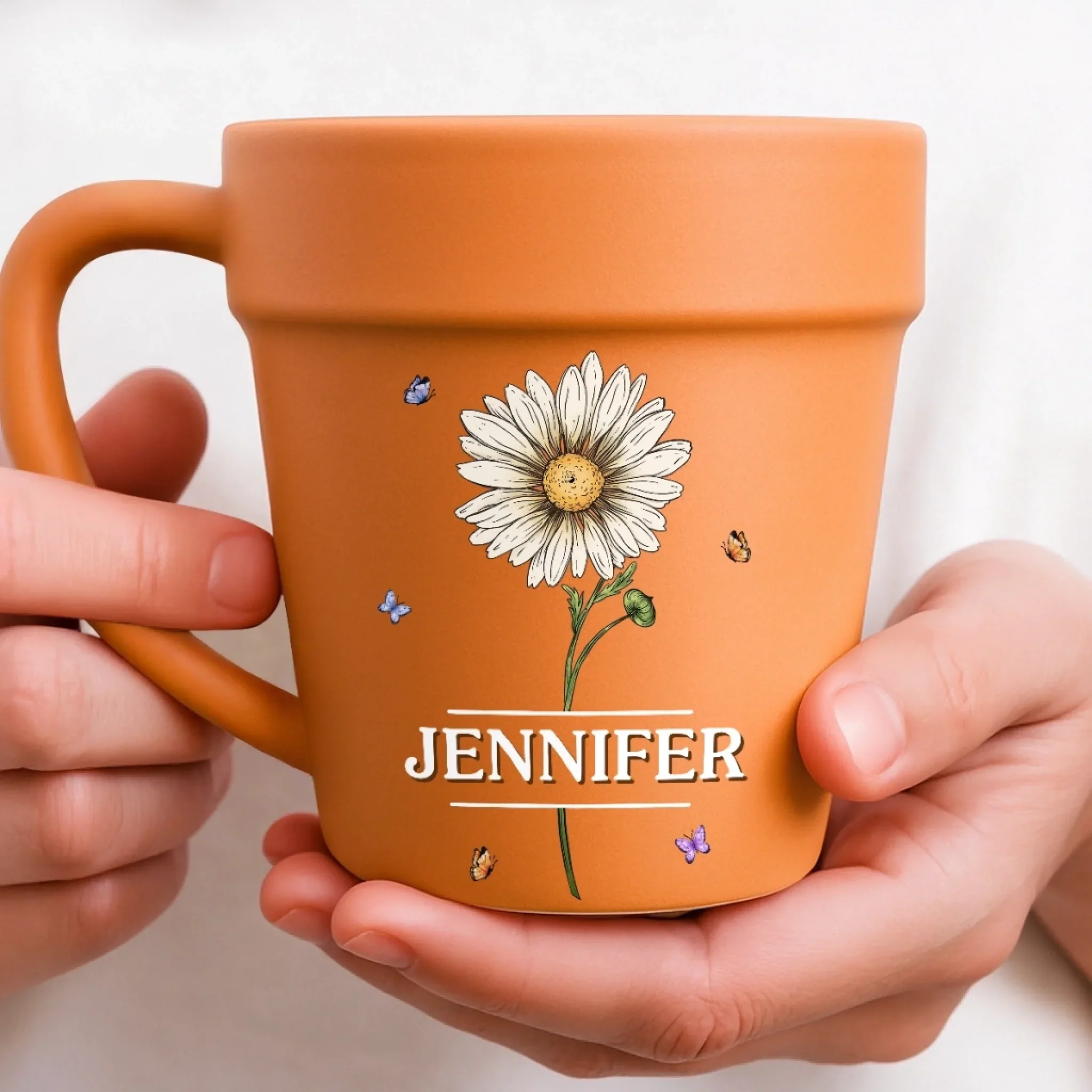 Custom Plant Pot Ceramic Mug - Personalized Birthday Garden Gifts For Gardeners - Daily Dose Of Sunshine
